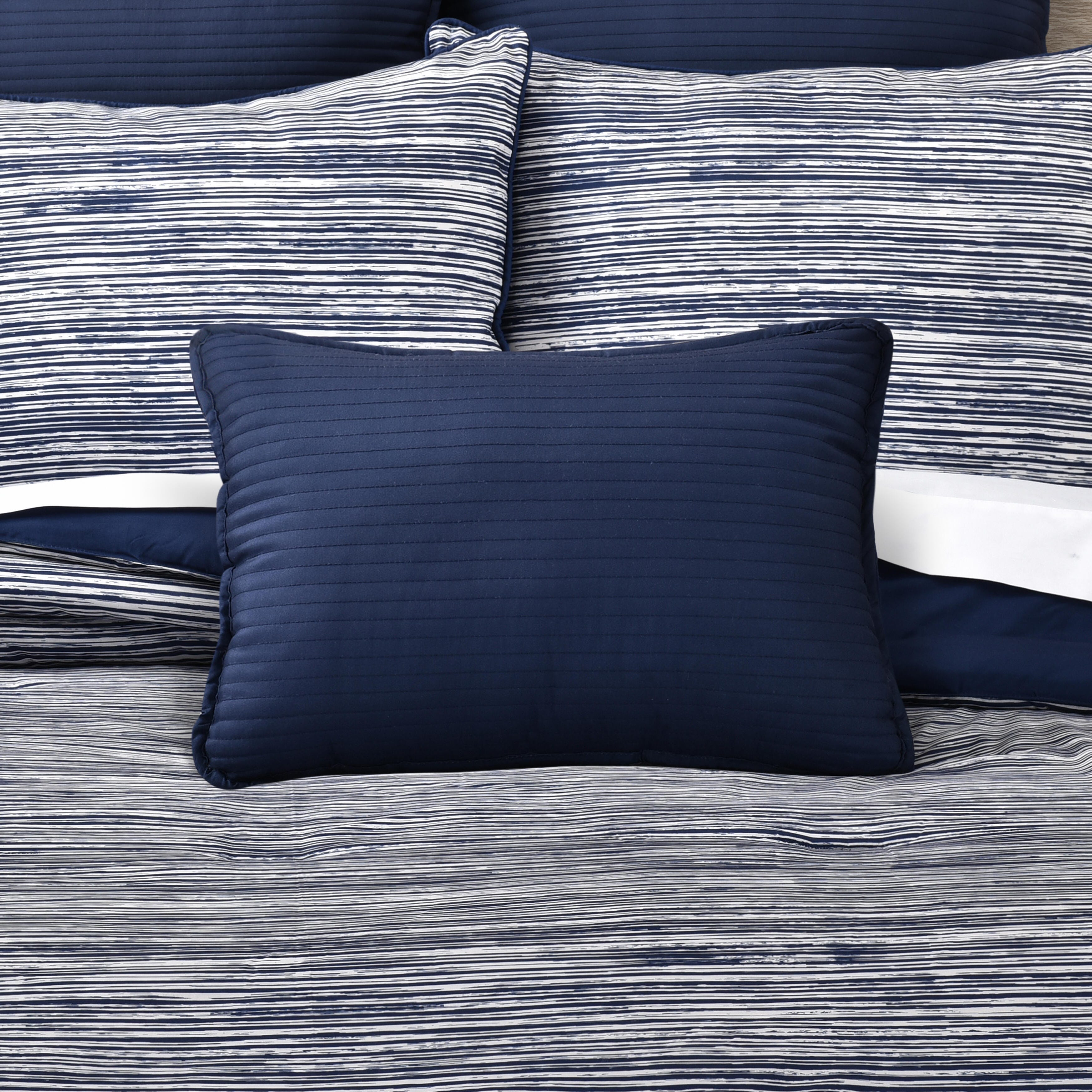Royal Court Dalton Boudoir Decorative Throw Pillow, Navy, large