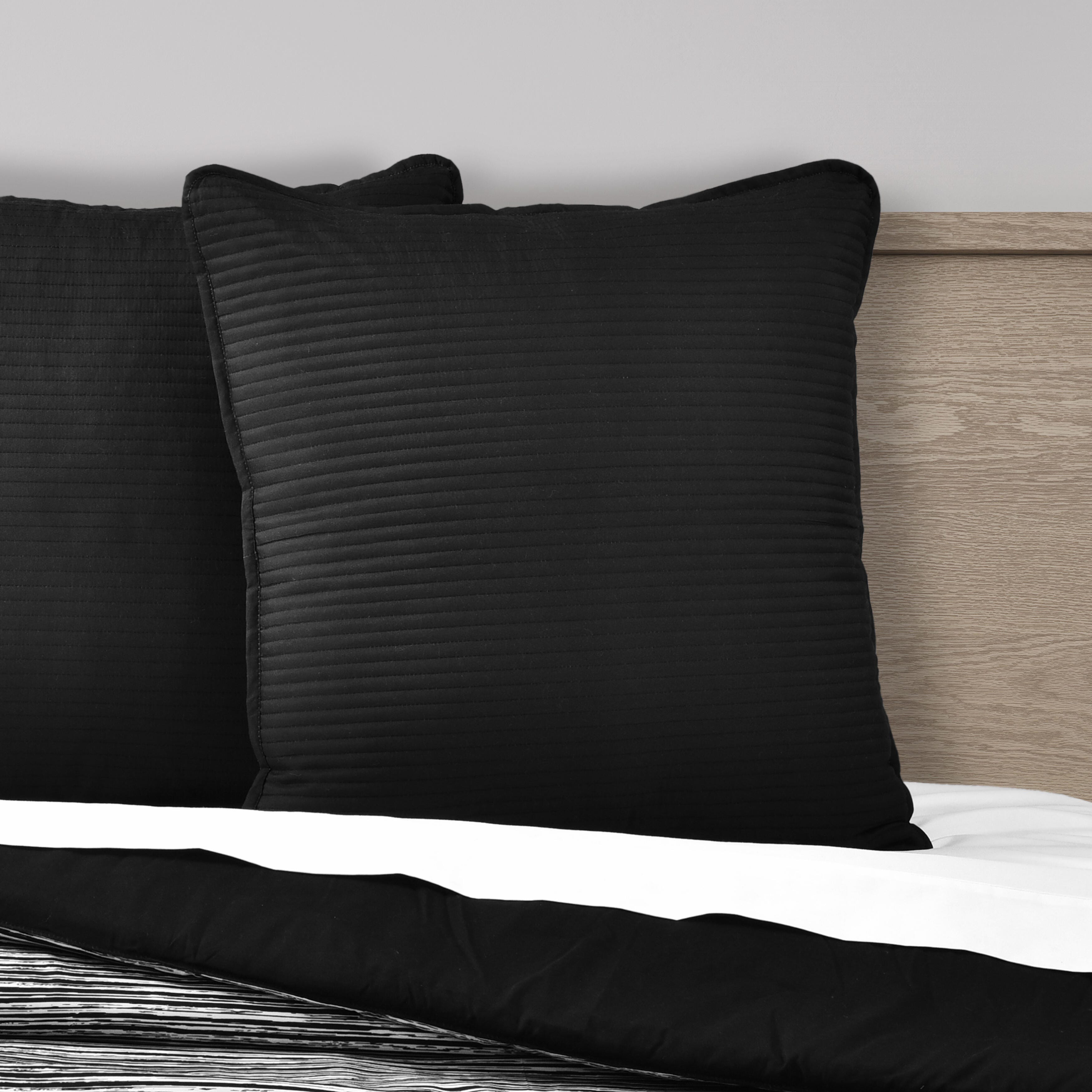 Royal Court Dalton Euro Sham, Black, large