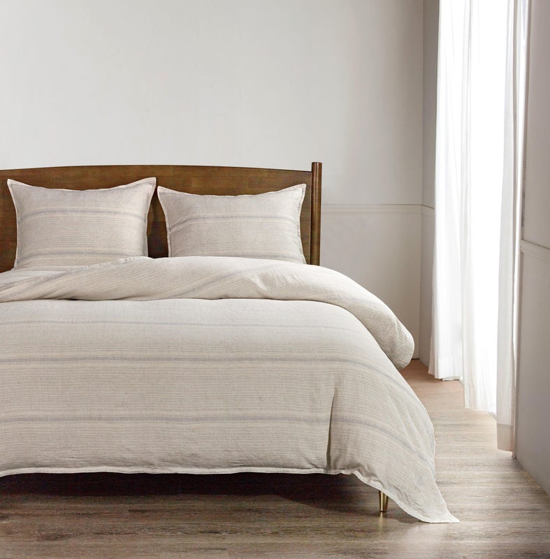 Ashley Luxe King Flax Linen Duvet Cover Set