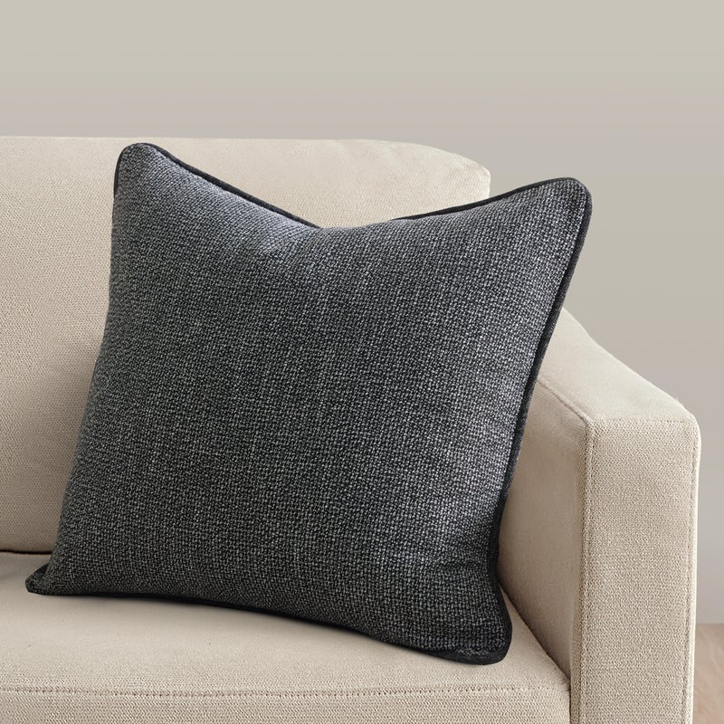 Ashley Luxe Twill Euro Sham, Black/White