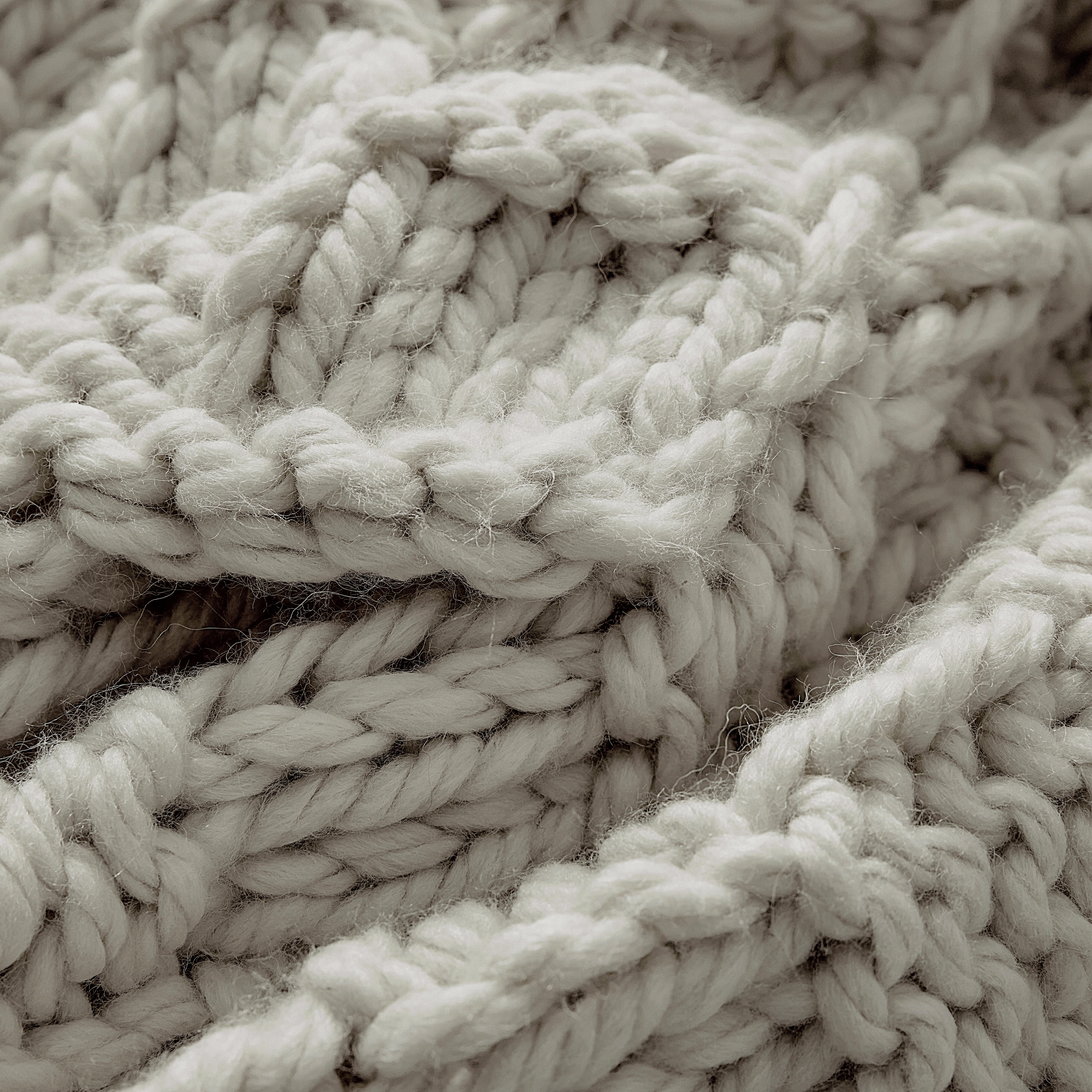 Ashley Luxe HiEnd Accents Chess Knit Throw, 50" x 60", Gray, 1PC, , rollover