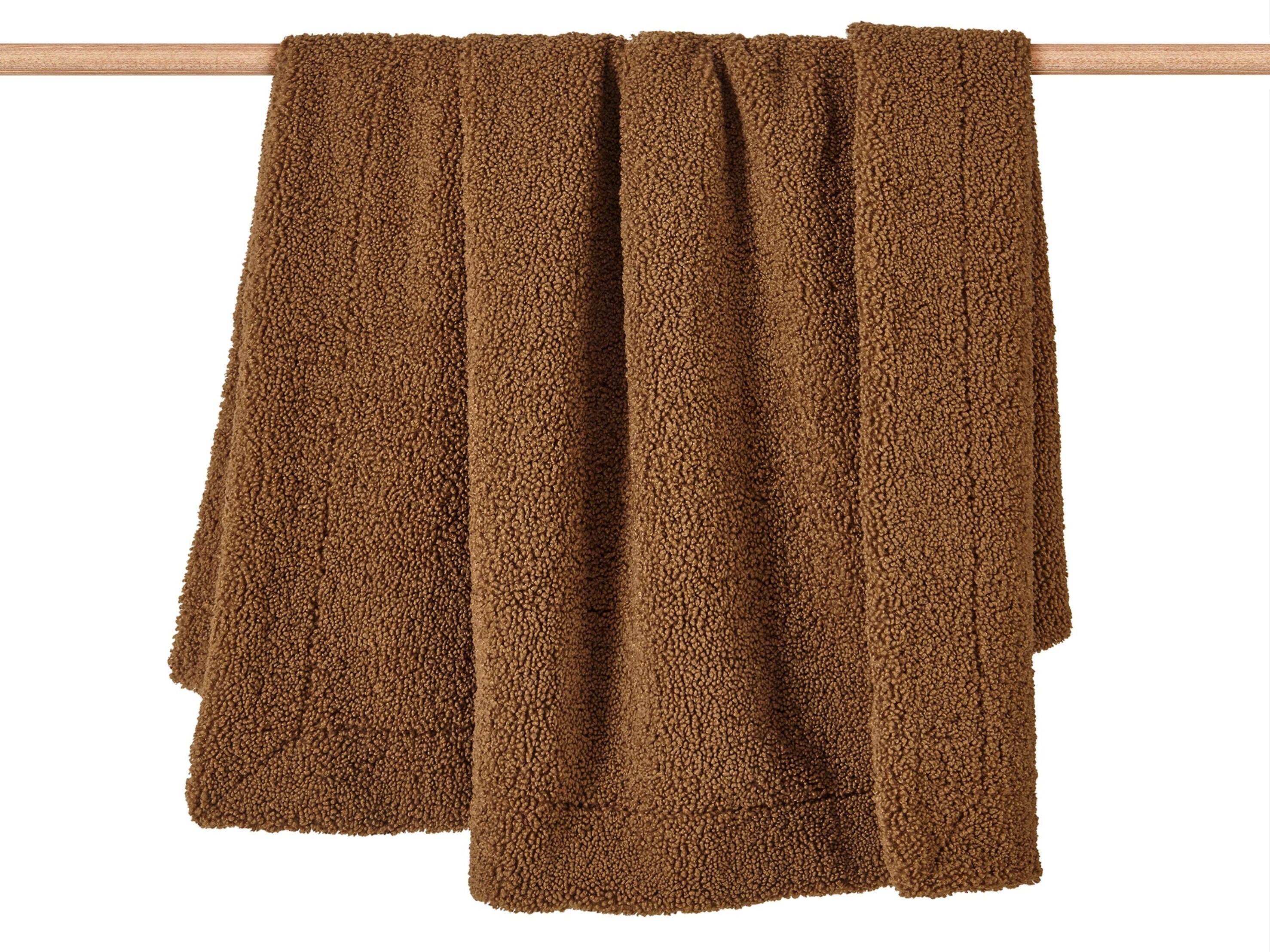 Ashley Luxe HiEnd Accents Teddy Throw Blanket, 50" x 60", Umber, 1PC, , large