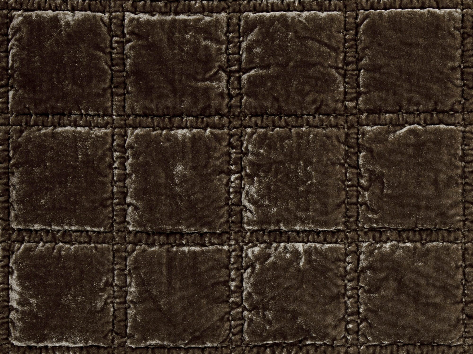 Ashley Luxe HiEnd Accents Stella Faux Silk Velvet Double Box Stitch Throw, 50" x 60", Green Ochre, 1PC, , rollover