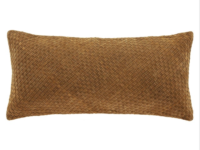 Ashley Luxe Woven Suede Lumbar Pillow