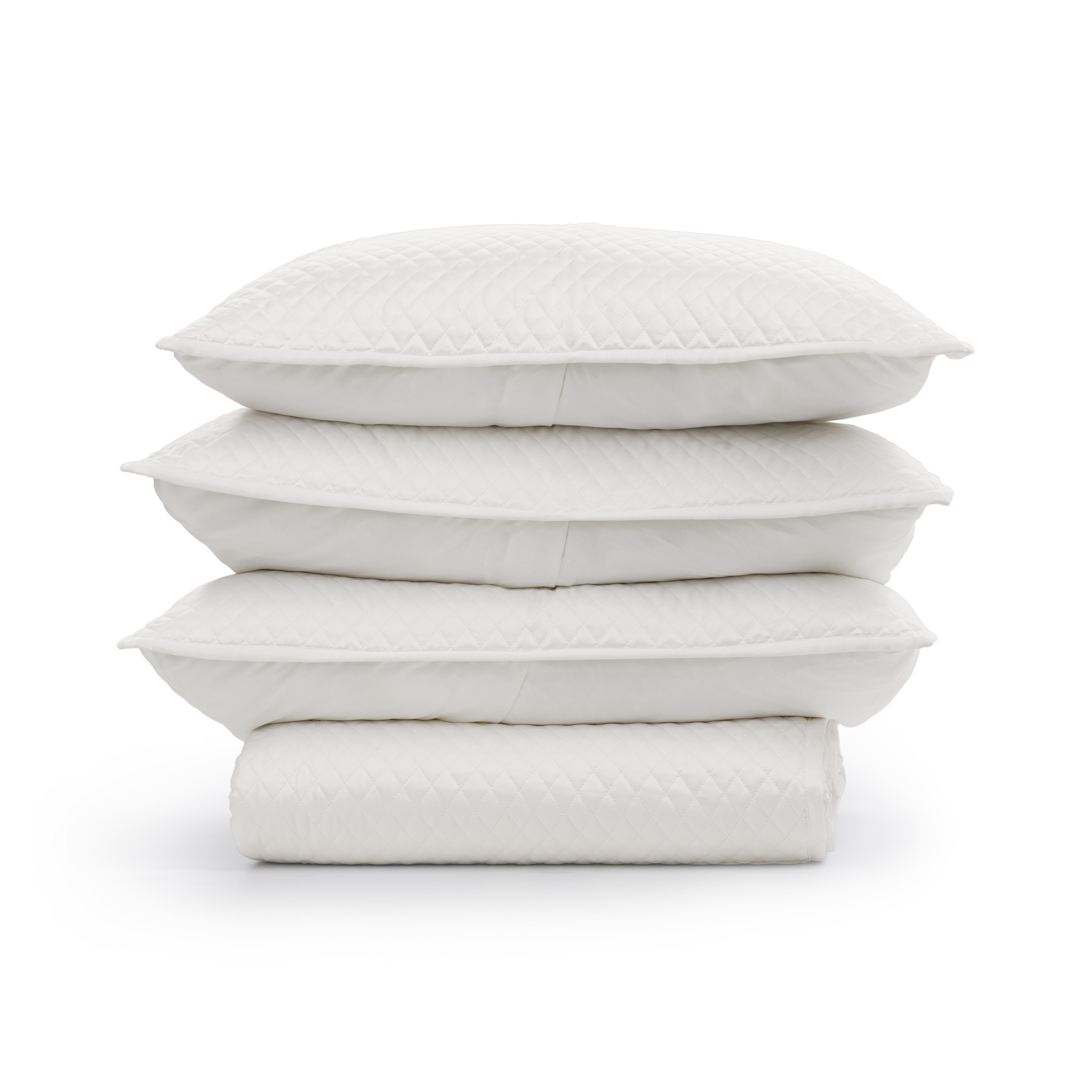 Ashley Luxe Diamond Quilt With Shams, , rollover
