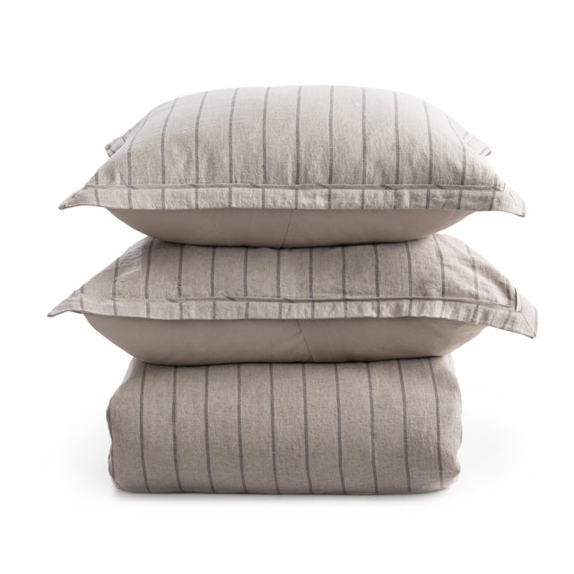Ashley Luxe King Belgian Linen Duvet Cover & Sham Set