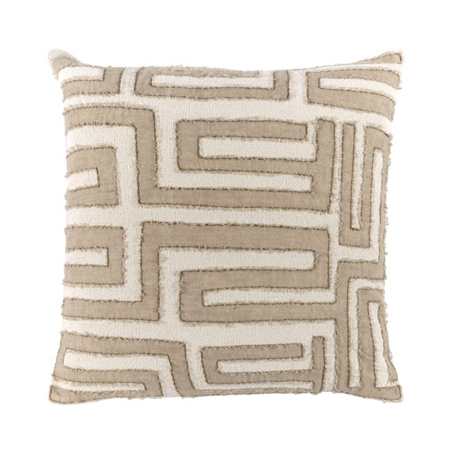 Ashley Luxe Appliqué Geometric Throw Pillow