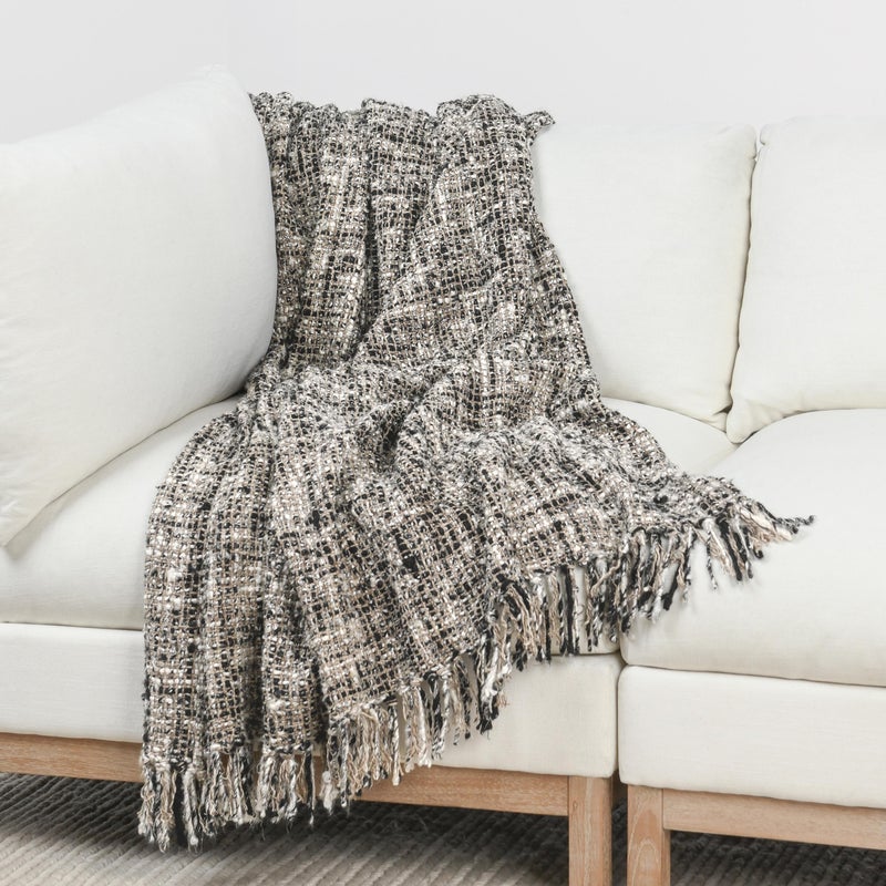 Ashley Luxe Tassel Throw Blanket