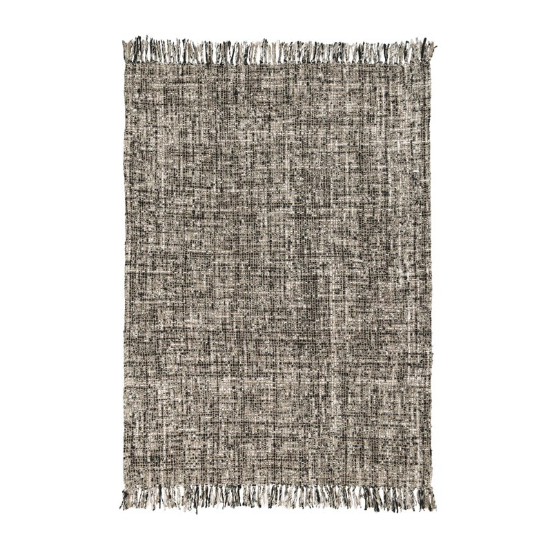 Ashley Luxe Tassel Throw Blanket, Black