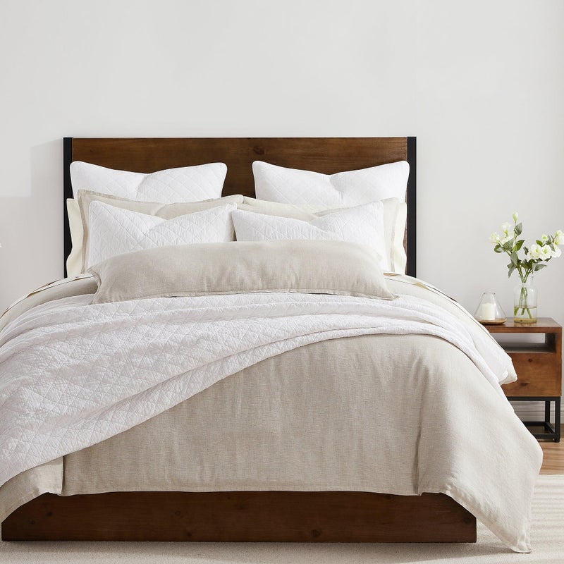 Ashley Luxe French Flax Linen Lumbar Pillow, Natural