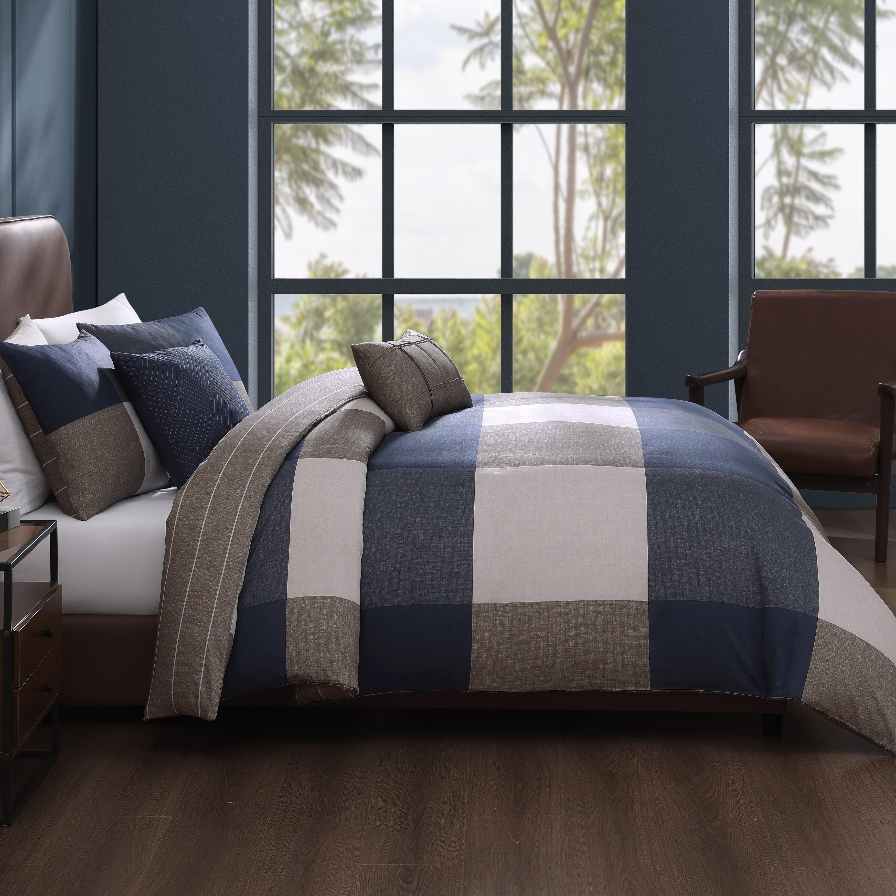 Bebejan® Masculine 5-Piece Queen Comforter Set, Blue, large