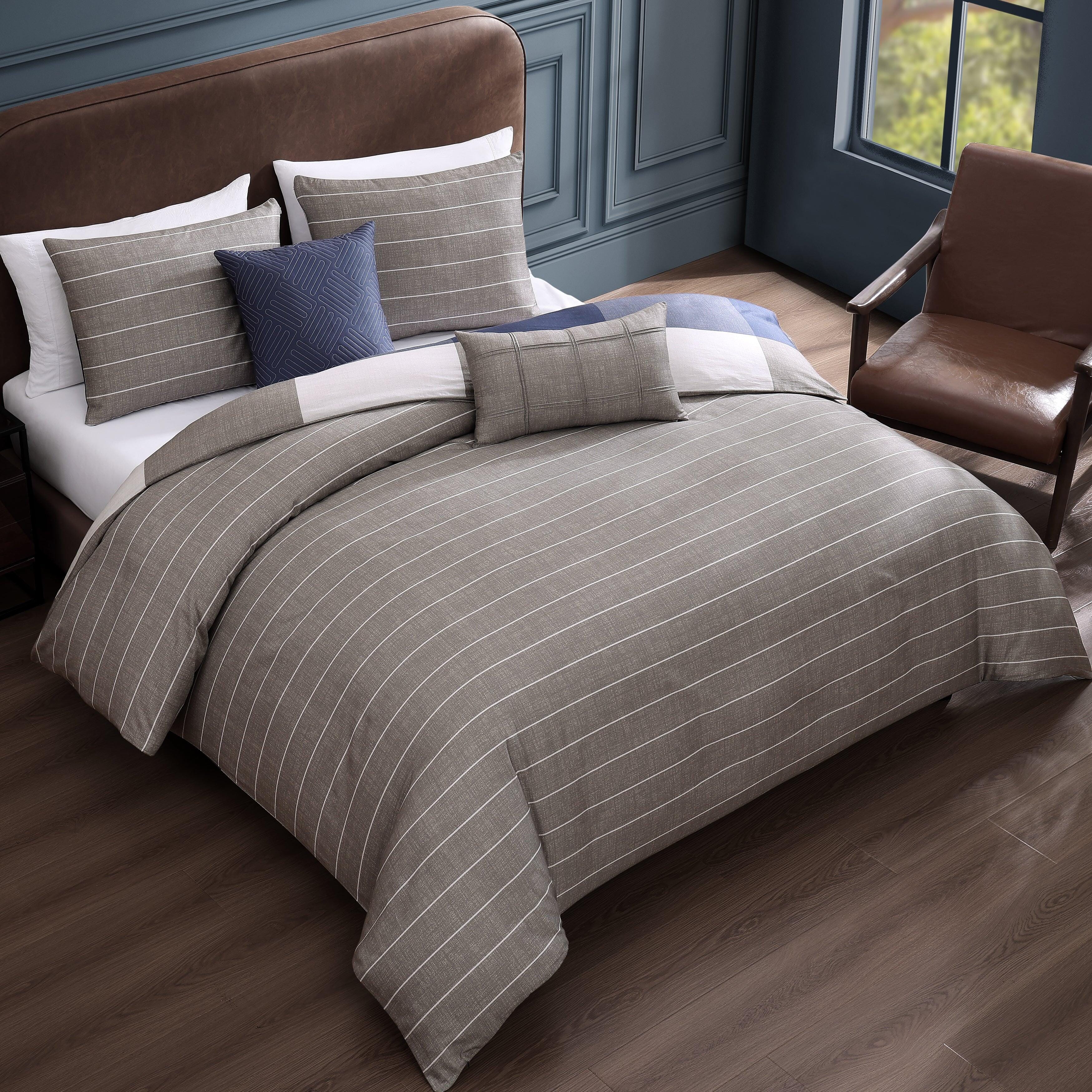 Bebejan® Masculine 5-Piece King Comforter Set, Blue, large