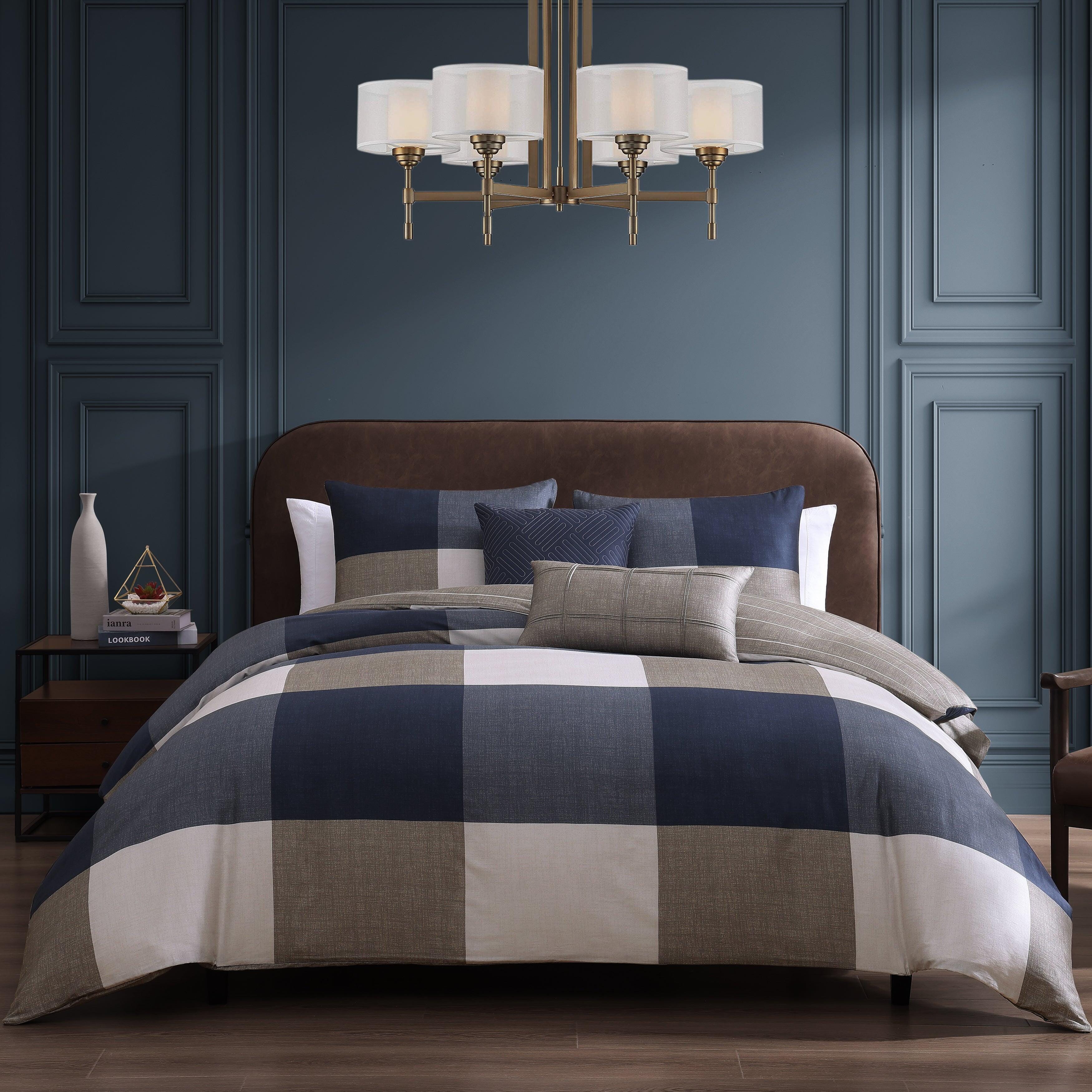 Bebejan® Masculine 5-Piece King Comforter Set, Blue, large
