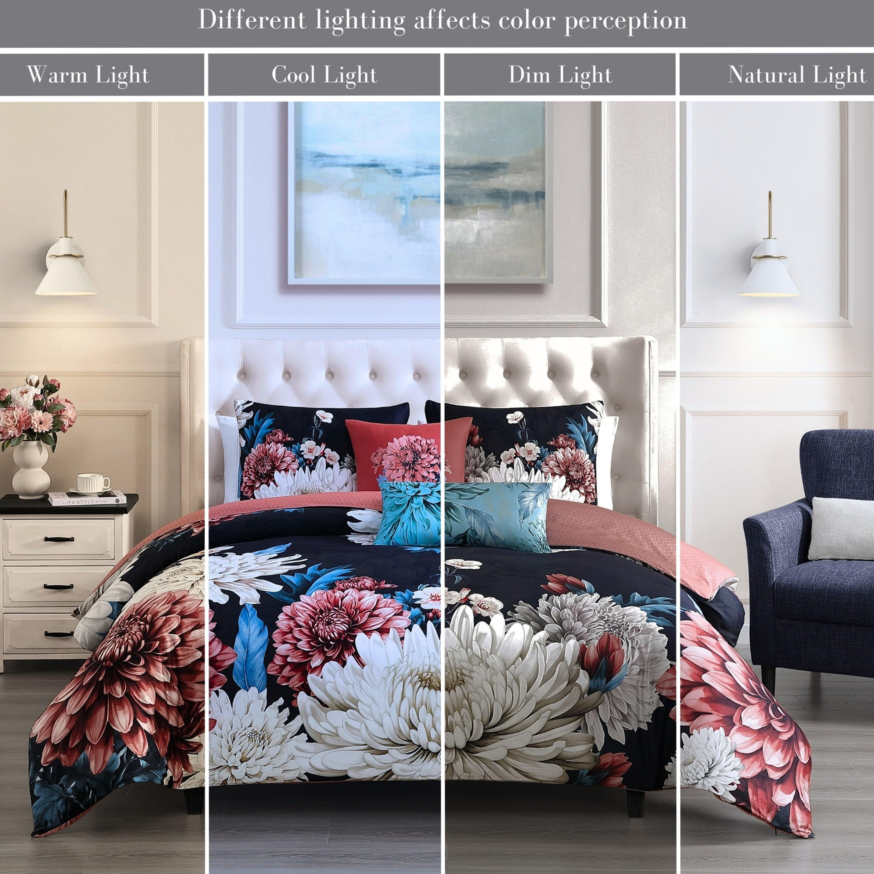 Bebejan® Navy Mums 5-Piece Queen Comforter Set, Blue, large