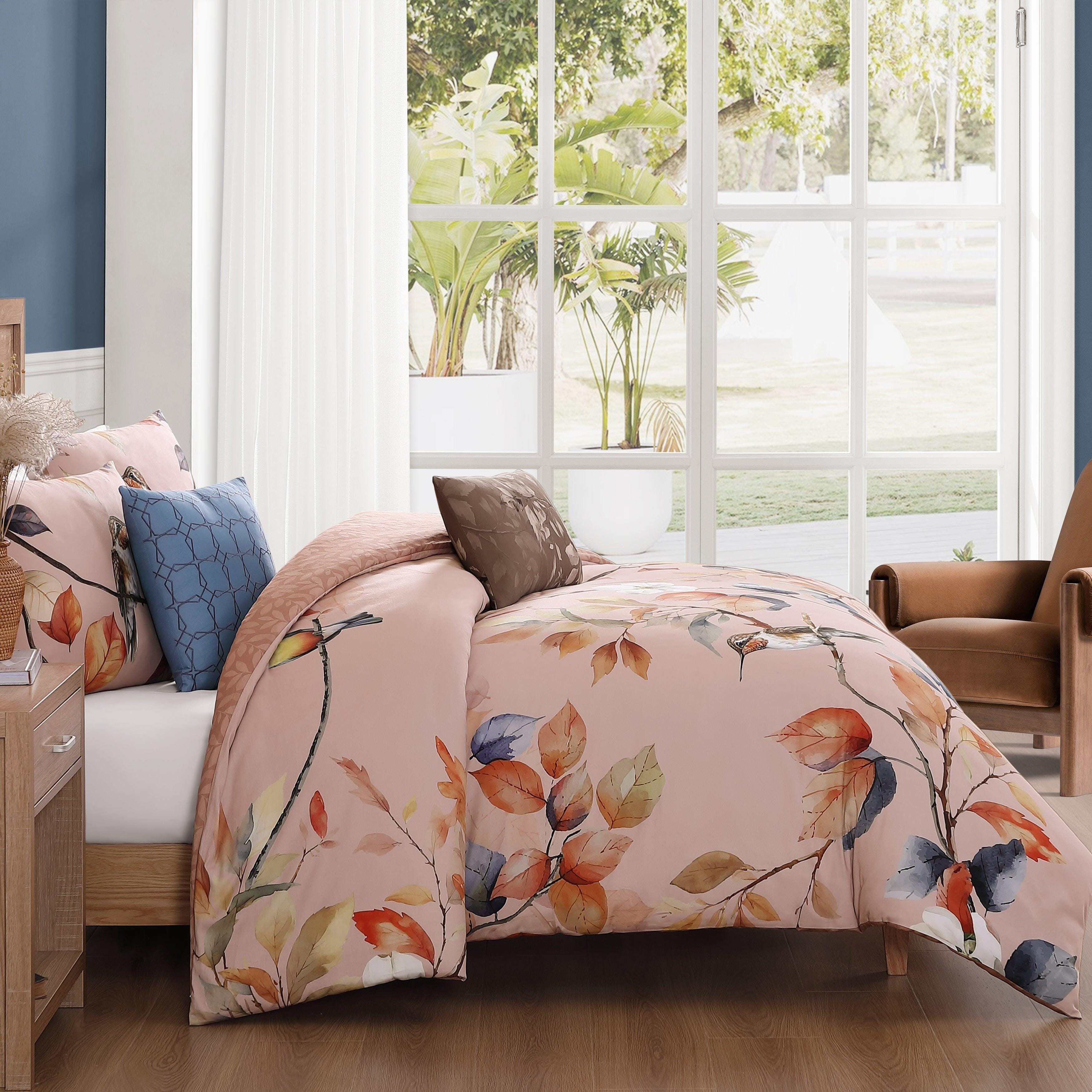 Bebejan® Peachy Dogwood 5-Piece Queen Comforter Set, Pink, large