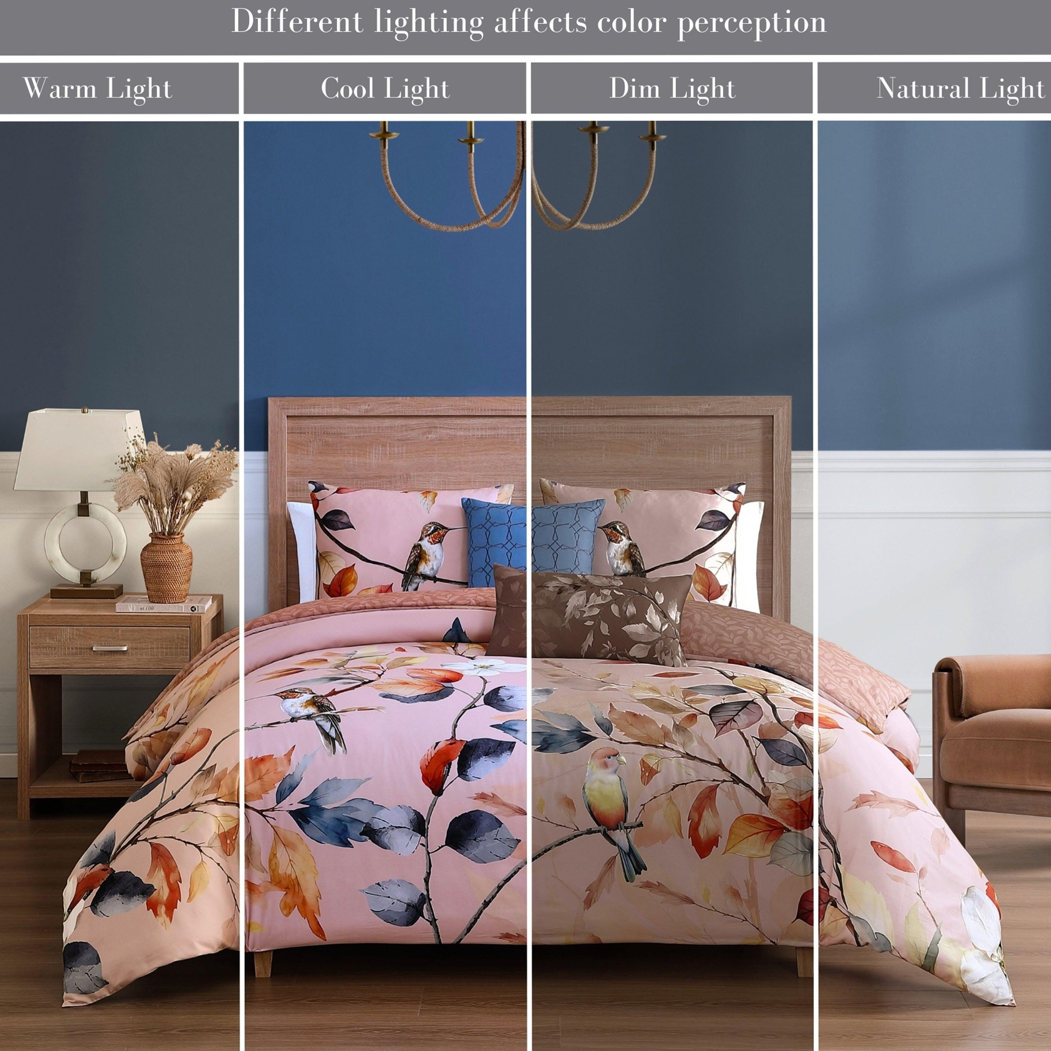 Bebejan® Peachy Dogwood 5-Piece King Comforter Set, Pink, large