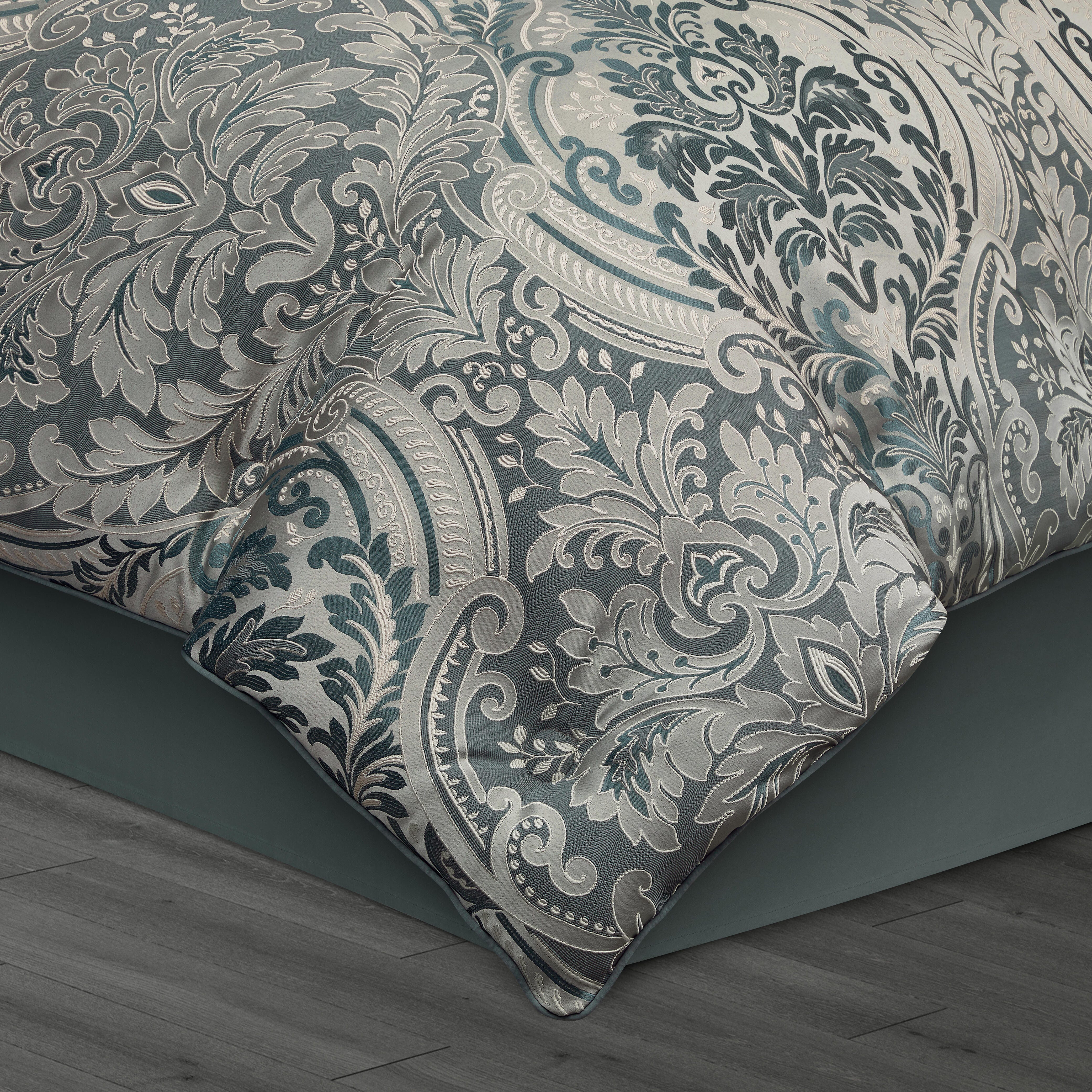 J. Queen New York Renata 4-Piece King Comforter Set, Teal, large