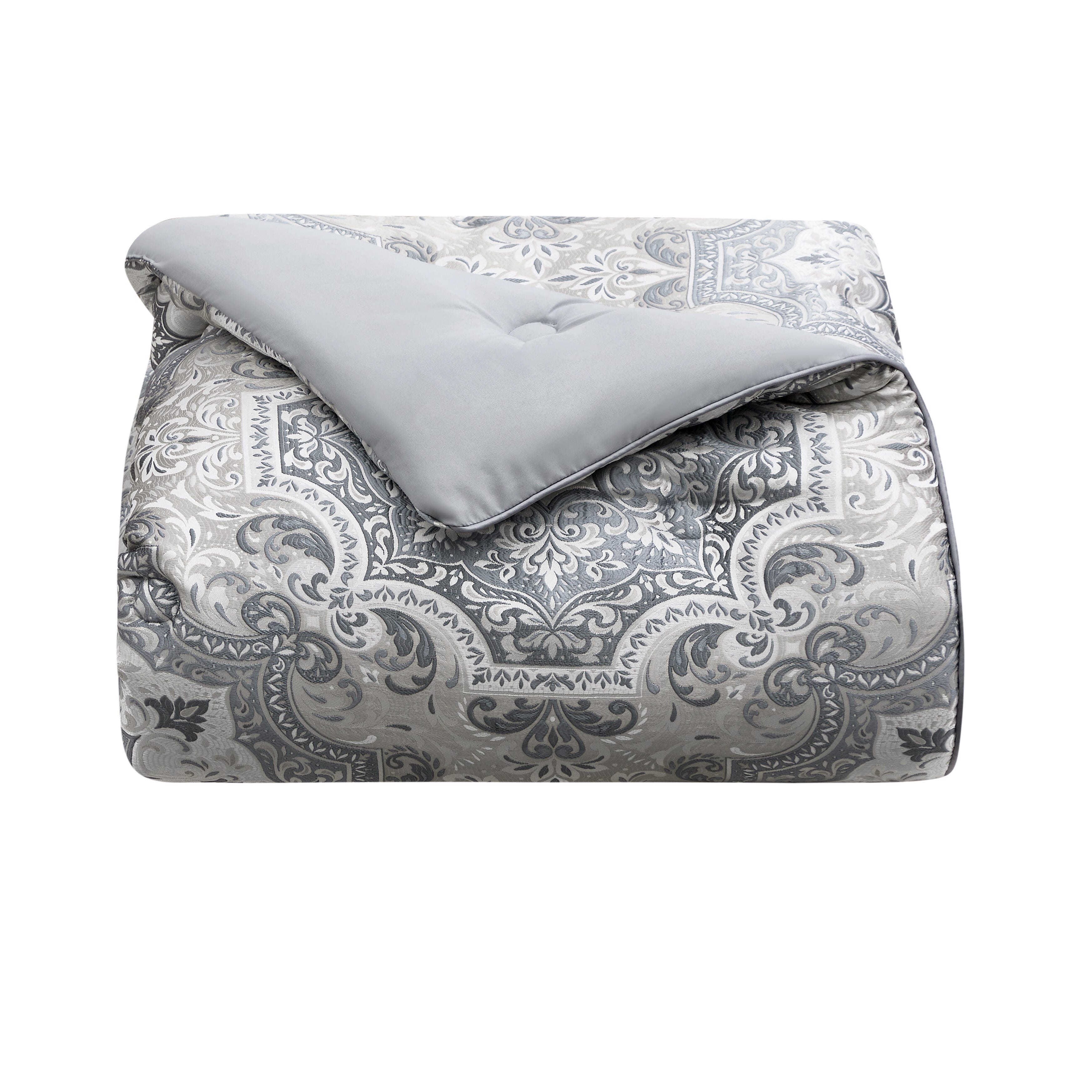 Royal Court Lisbon 3-Piece Full/Queen Comforter Set, Slate, large