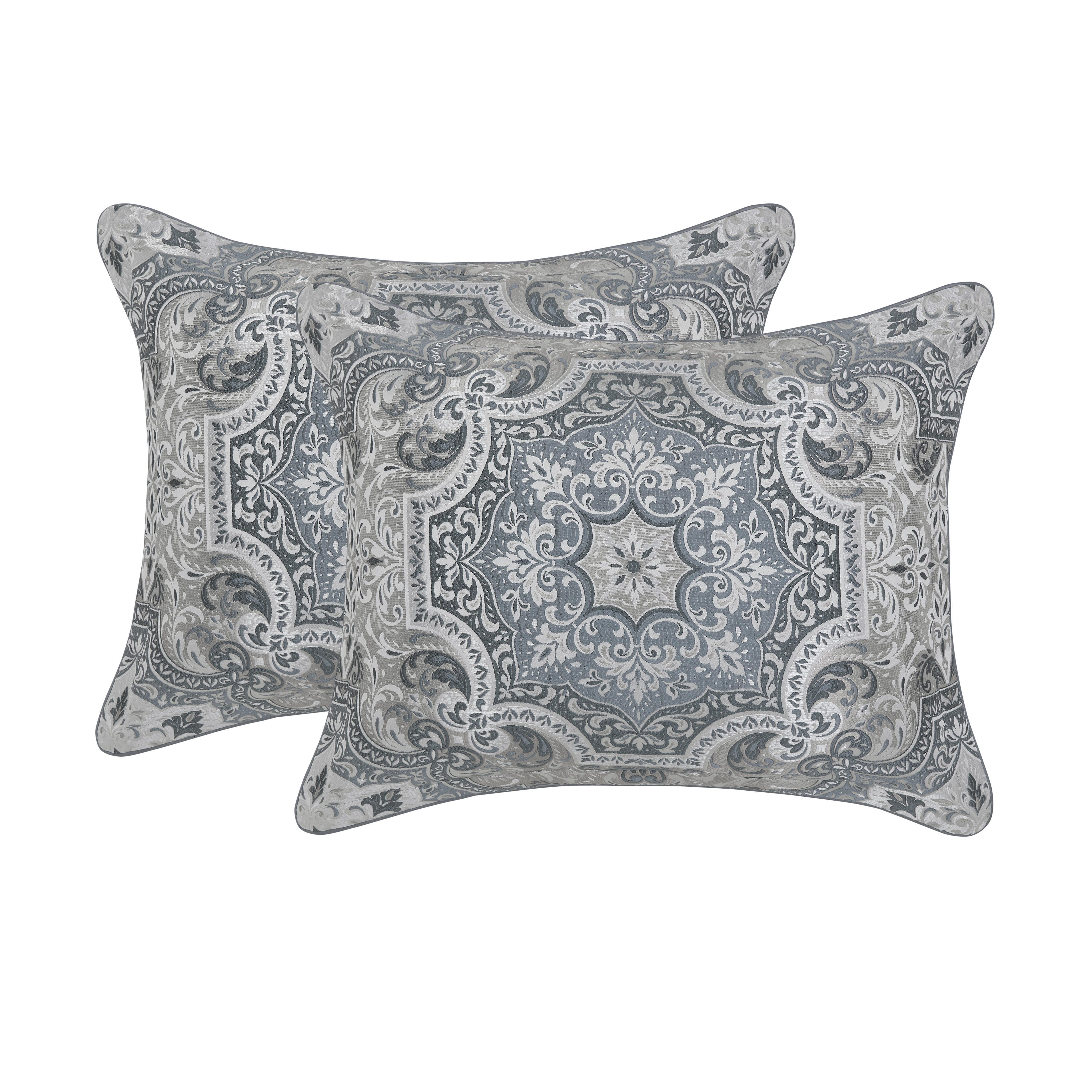 Royal Court Lisbon 3-Piece Full/Queen Comforter Set, Slate, large