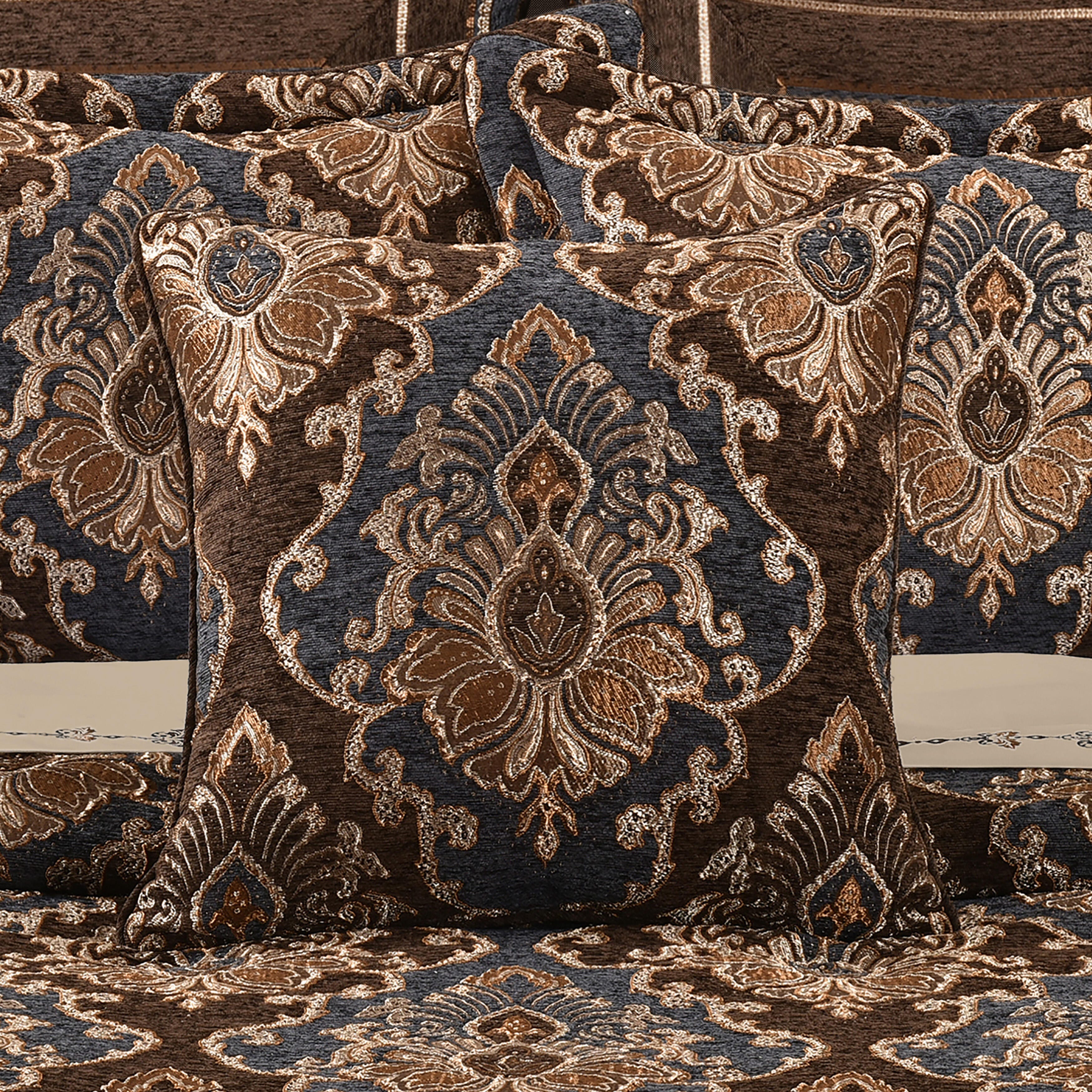 J. Queen New York Sofia Damask Decorative Throw Pillow, , rollover