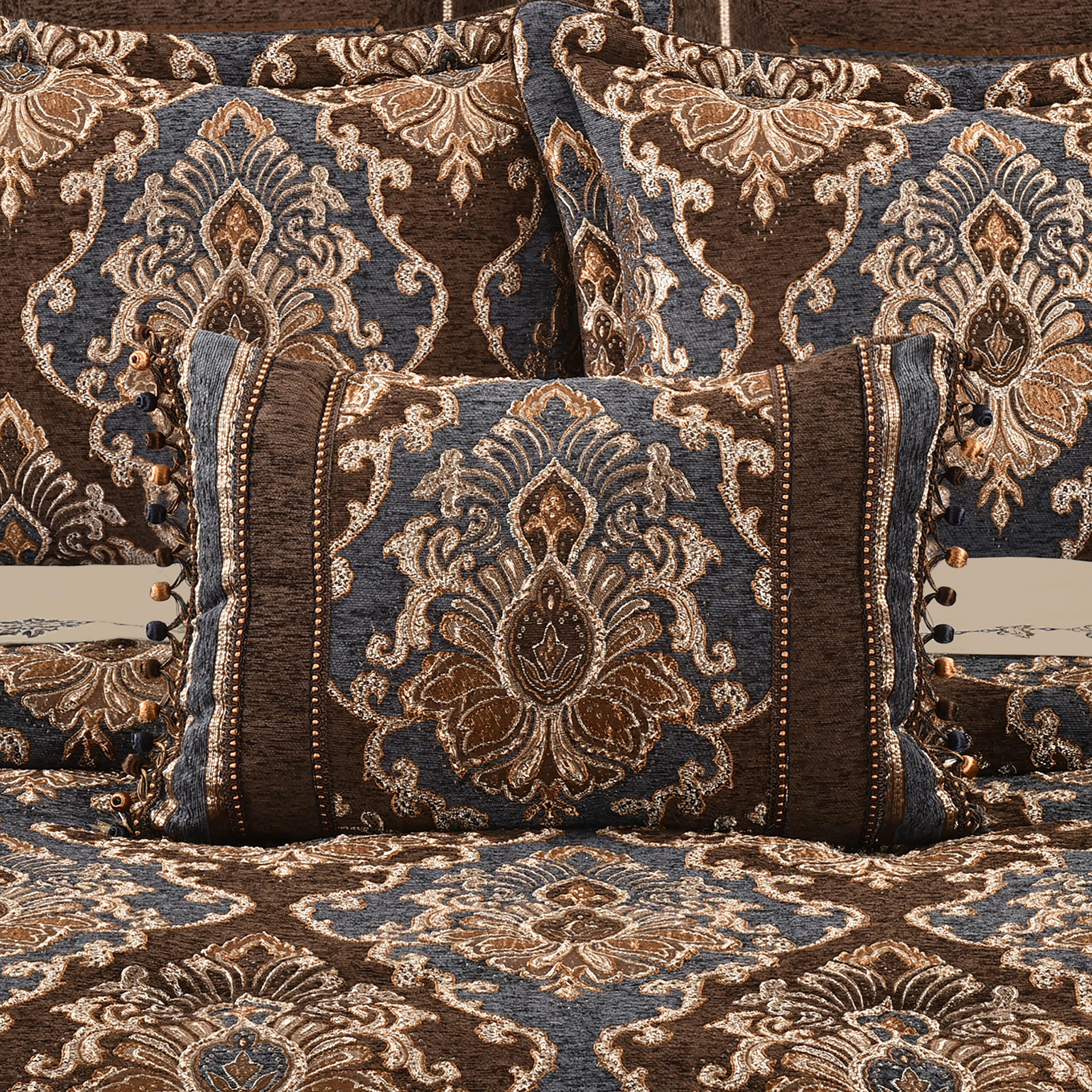 J. Queen New York Sofia Damask Decorative Throw Pillow, , rollover