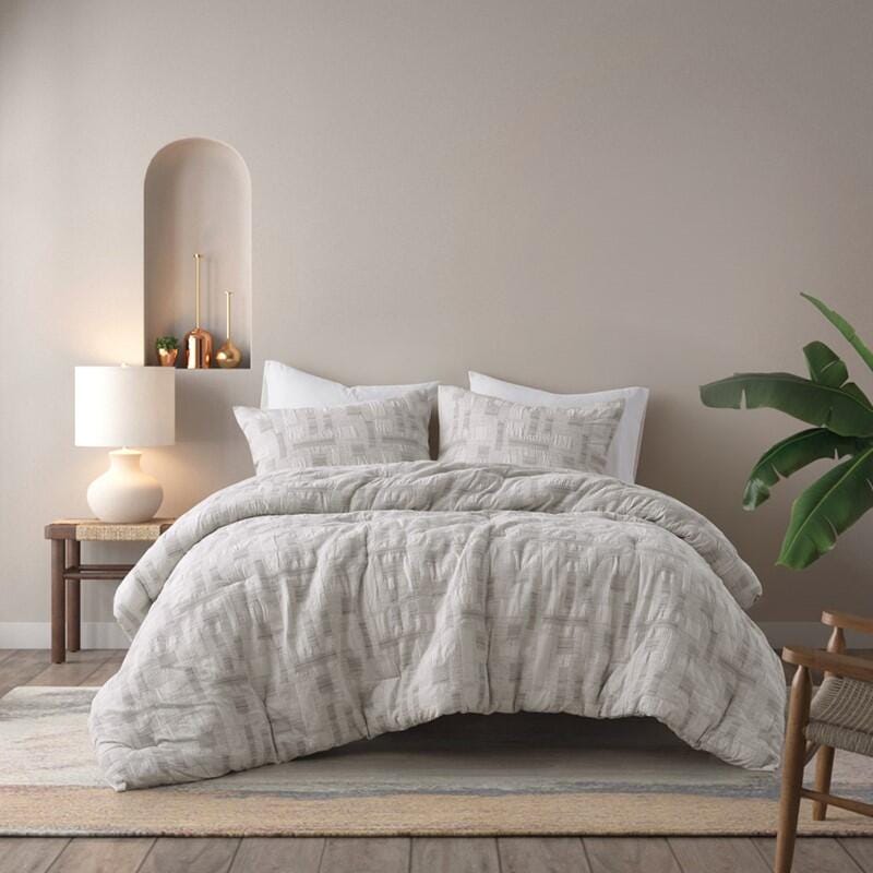INK+IVY Cairo 3-Piece Full/Queen Comforter Set, Ivory, large