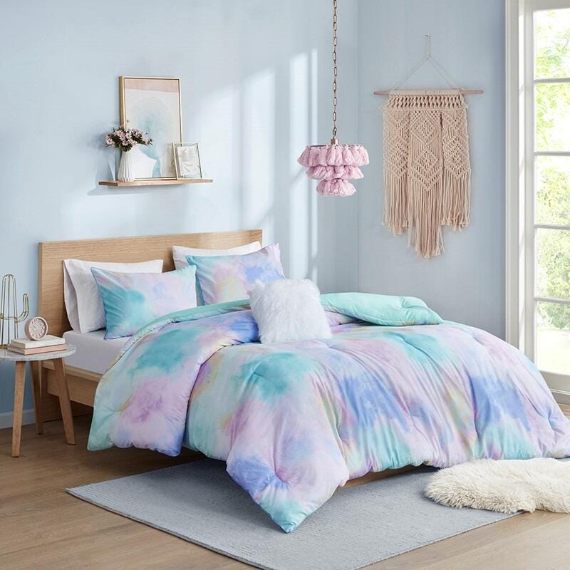 Intelligent Design Cassiopeia 4-Piece Full/Queen Comforter Set, Aqua, large