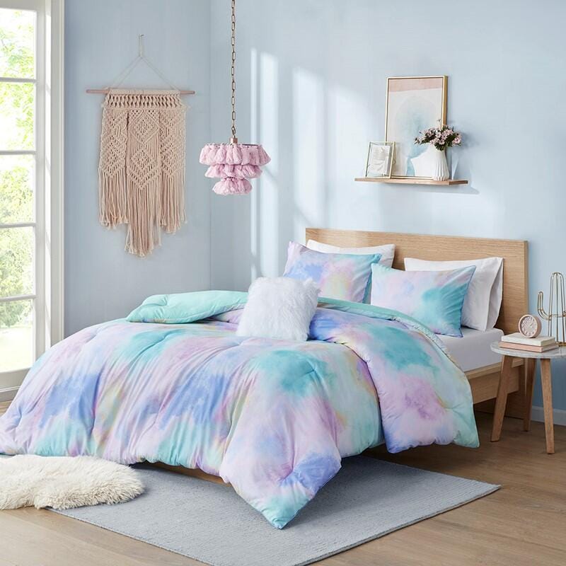 Intelligent Design Cassiopeia 4-Piece Full/Queen Comforter Set, Aqua, large