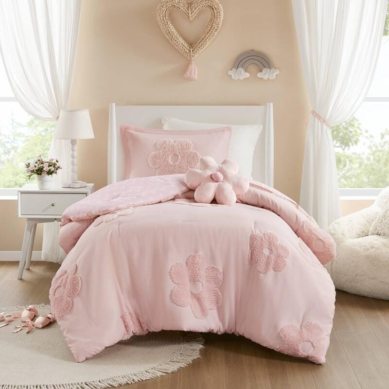 Intelligent Design Kids Gracie 3-Piece Twin Comforter Set, Pink, large