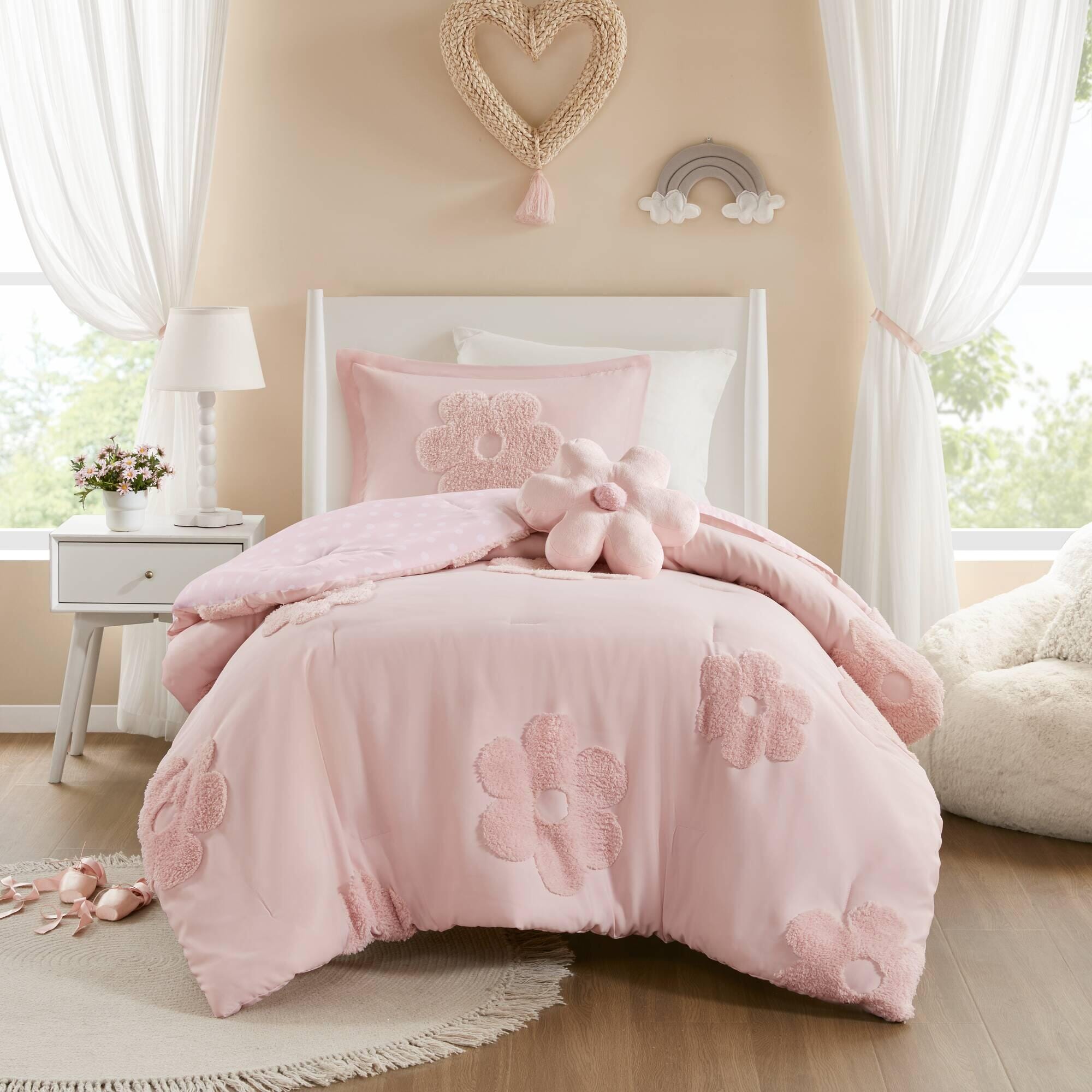 Intelligent Design Kids Gracie 3-Piece Twin Comforter Set, Pink, large