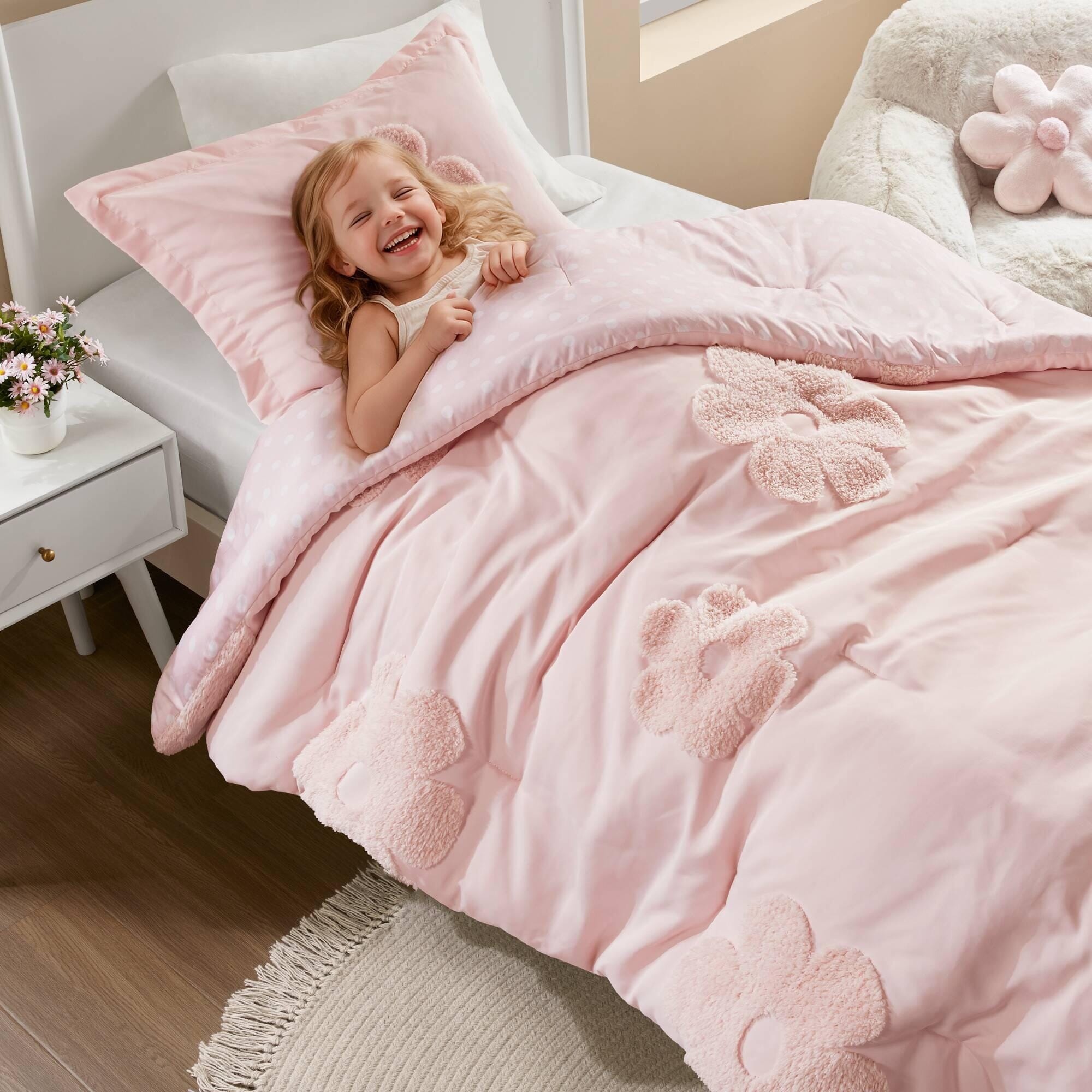 Intelligent Design Kids Gracie 3-Piece Twin Comforter Set, Pink, large