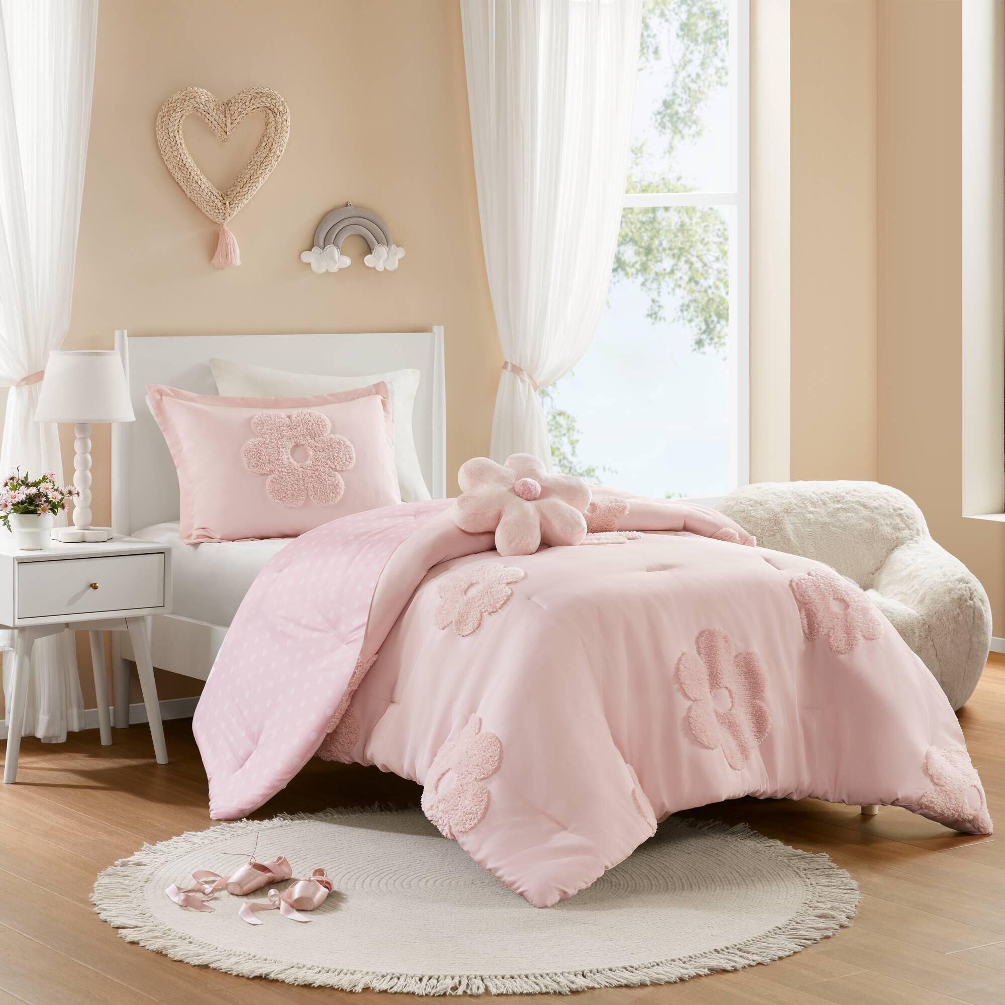 Intelligent Design Kids Gracie 3-Piece Twin Comforter Set, Pink, large