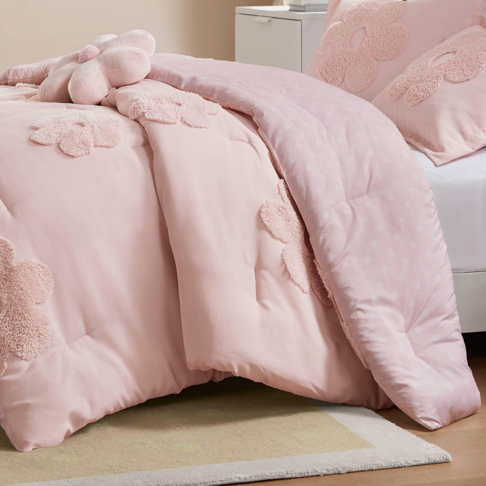Intelligent Design Kids Gracie 4-Piece Full/Queen Comforter Set, Pink, large