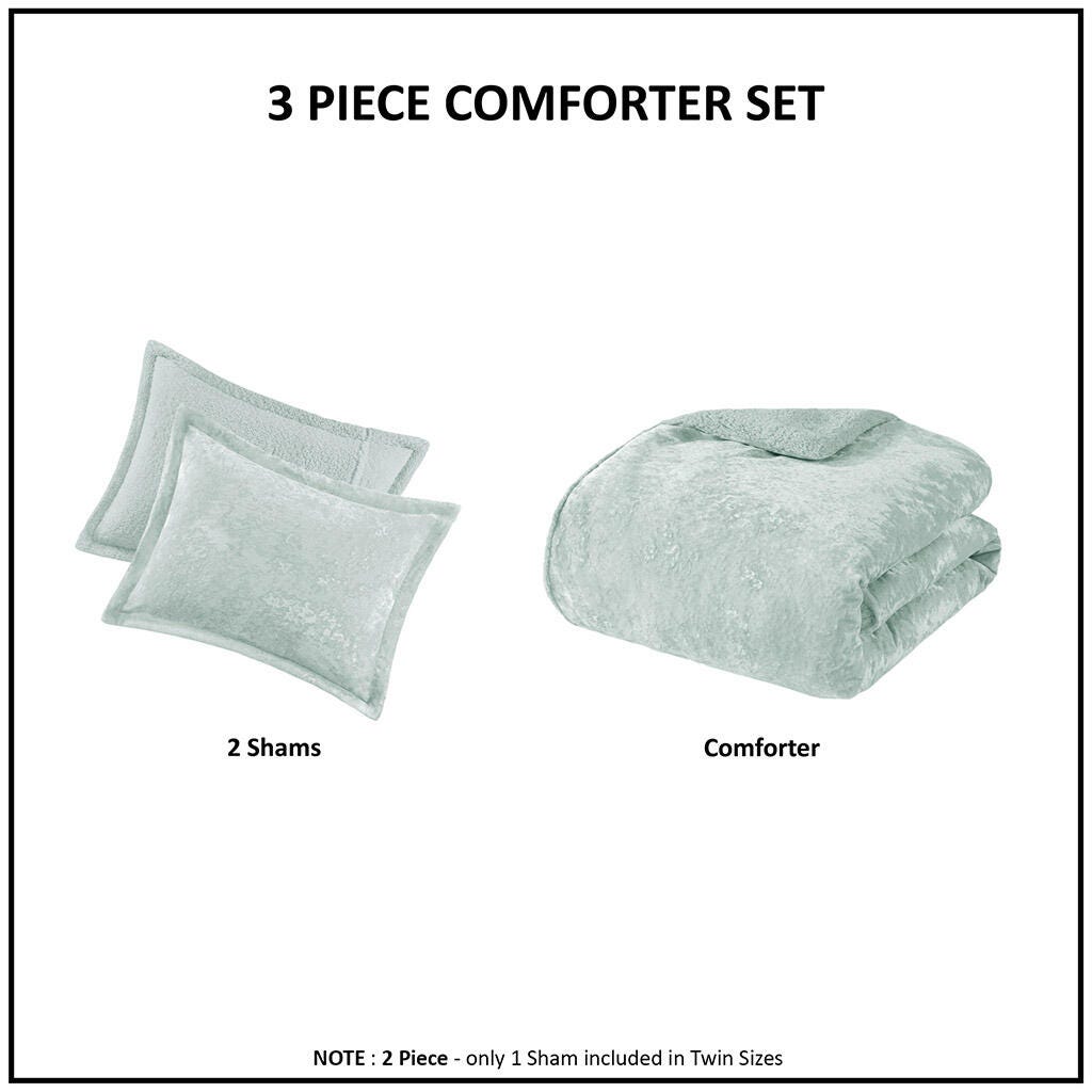 Intelligent Design Mira 3-Piece Full/Queen Comforter Set, Aqua, large