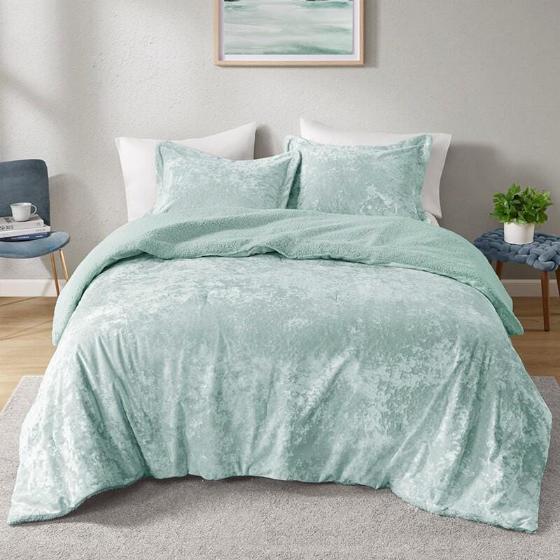 Intelligent Design Mira 3-Piece Full/Queen Comforter Set, Aqua, large