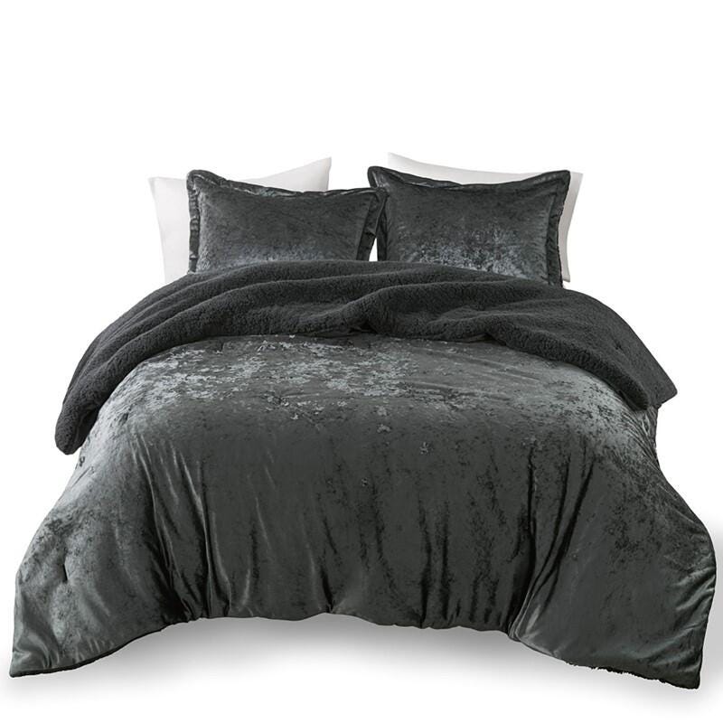 Intelligent Design Mira 2-Piece Twin/Twin XL Comforter Set, Charcoal, rollover
