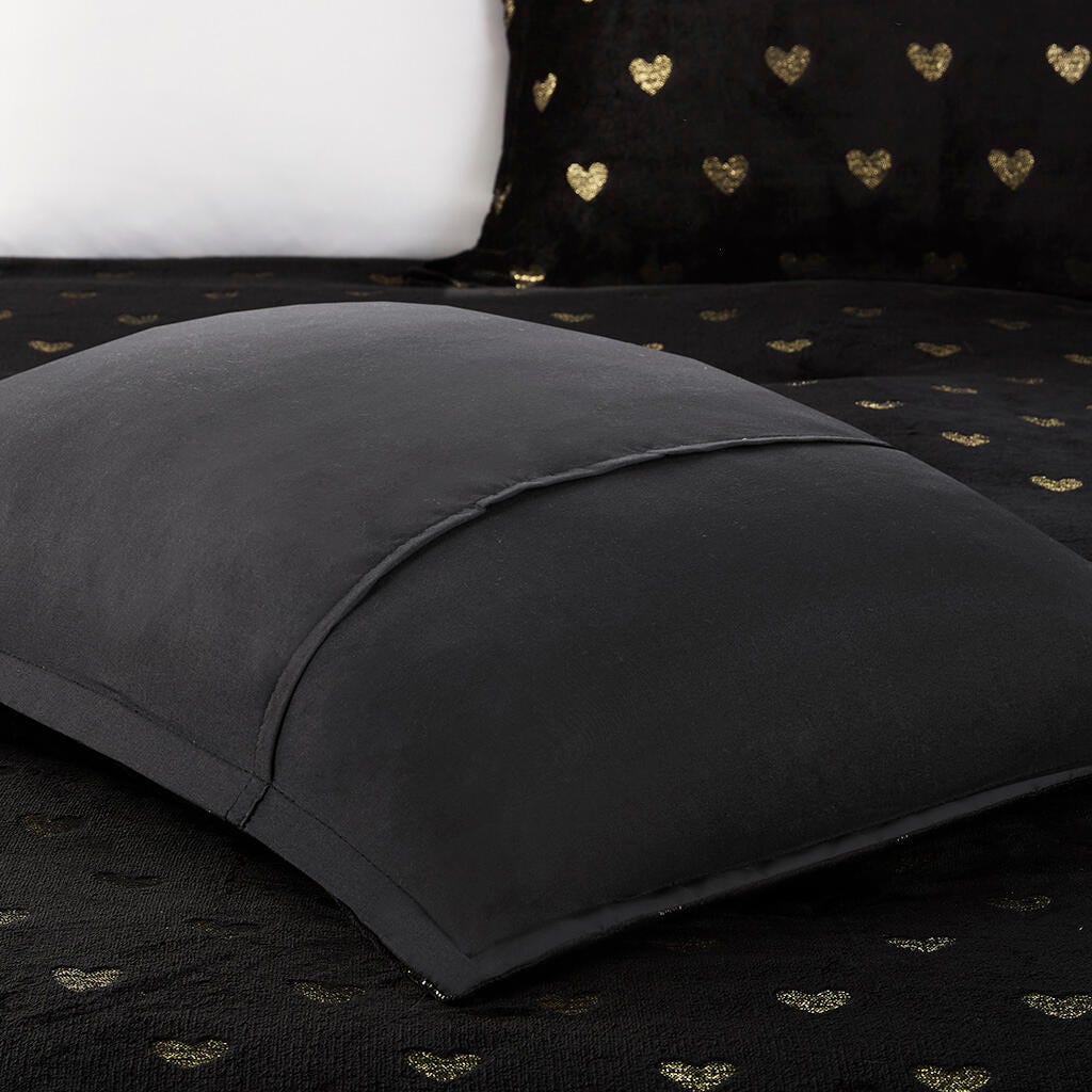 Intelligent Design Rosalie 3-Piece Twin/Twin XL Comforter Set, Black/Gold, large