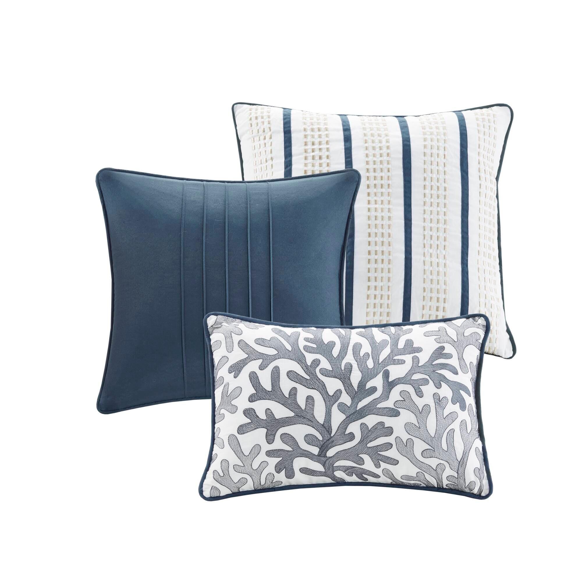 Madison Park Bayside 7-Piece Queen Comforter Set, Blue, large