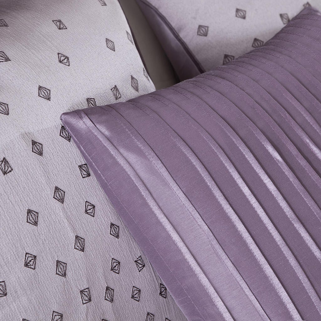 Madison Park Biloxi 7-Piece Queen Comforter Set, Purple, large