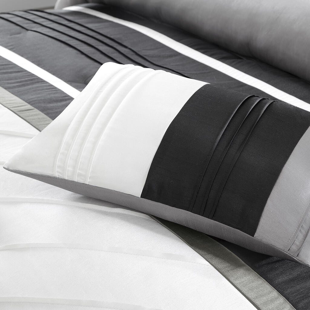 Madison Park Blaire 7-Piece King Comforter Set, Gray, large