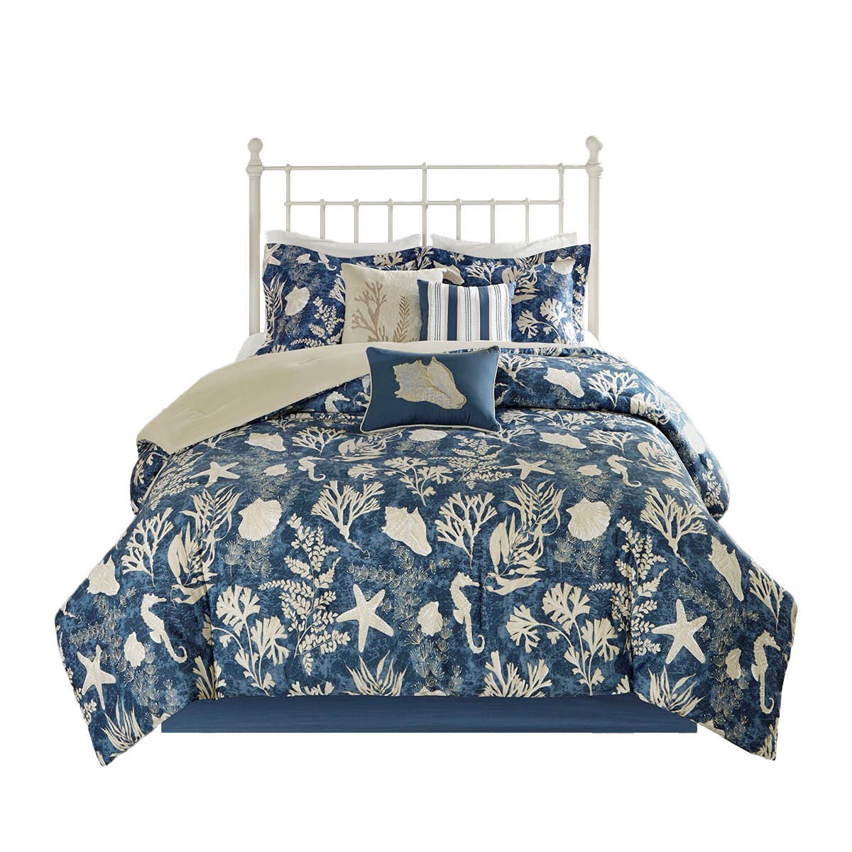Madison Park Cape Cod 7-Piece Queen Comforter Set, , rollover