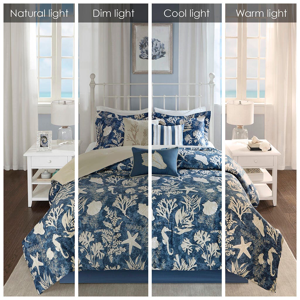 Madison Park Cape Cod 7-Piece Queen Comforter Set, , large