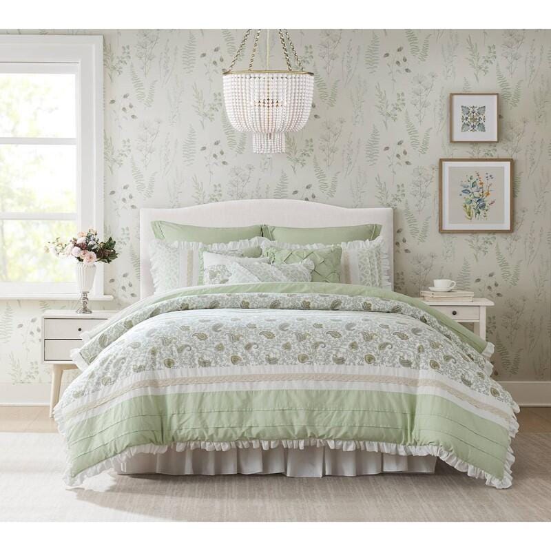 Madison Park Dawn 9-Piece King Comforter Set, Sage Green, large