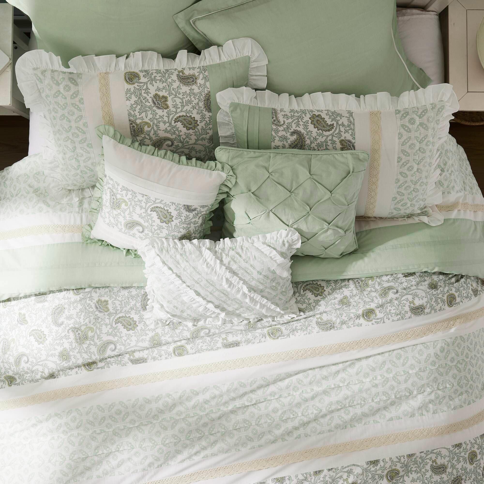 Madison Park Dawn 9-Piece King Comforter Set, Sage Green, large