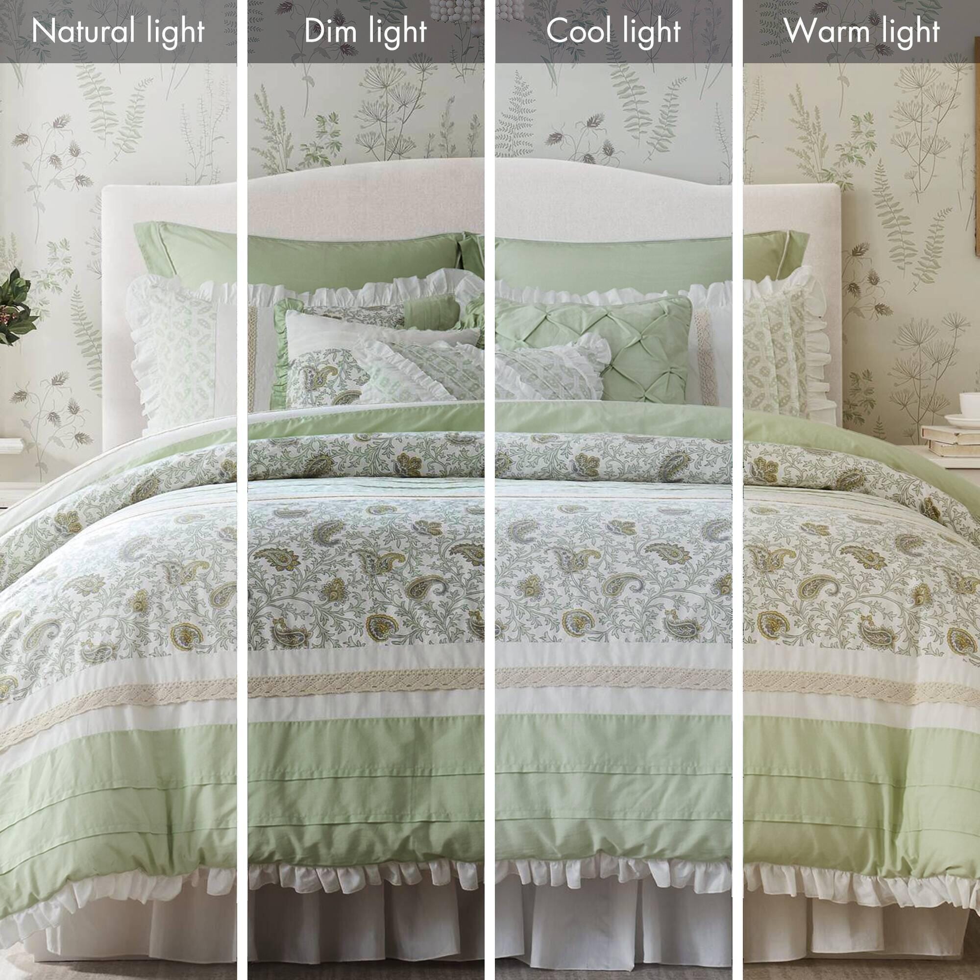 Madison Park Dawn 9-Piece Queen Comforter Set, Sage Green, large