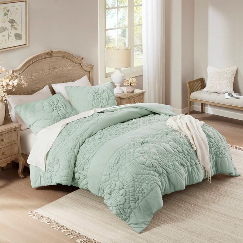 Madison Park Elise 3-Piece King Comforter Set, Sage, large