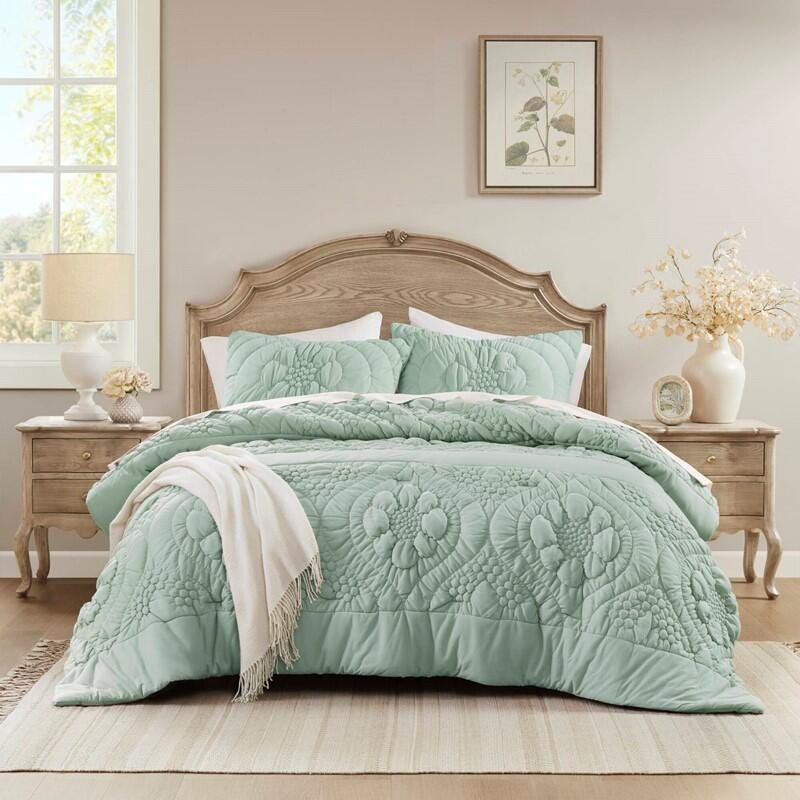 Madison Park Elise 3-Piece King Comforter Set, Sage, large