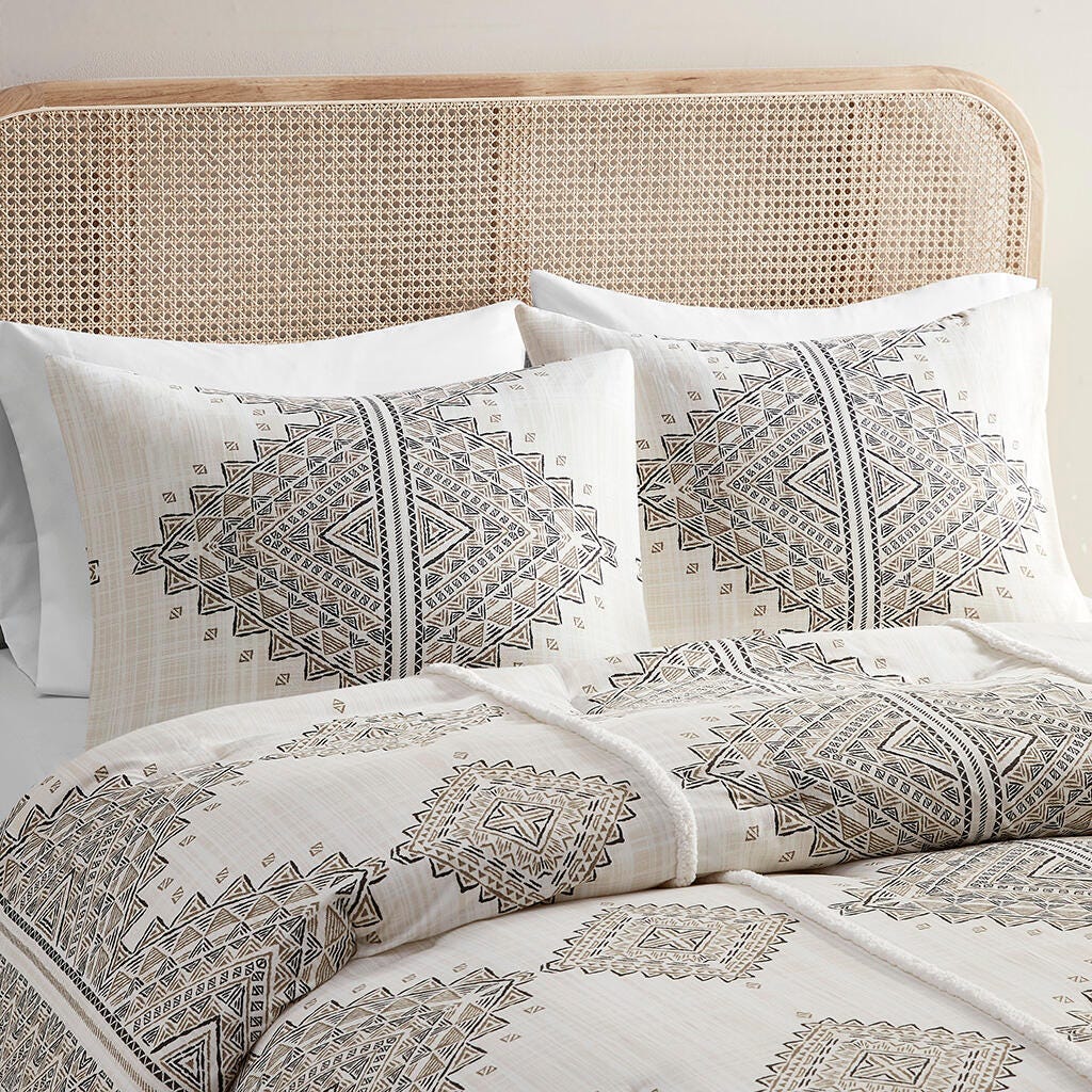 Madison Park Ibiza 4-Piece King/California King Comforter Set, Black/Ivory, large