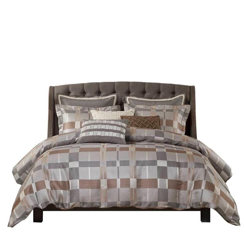 Prescott 9-Piece King Comforter Set, Taupe, large