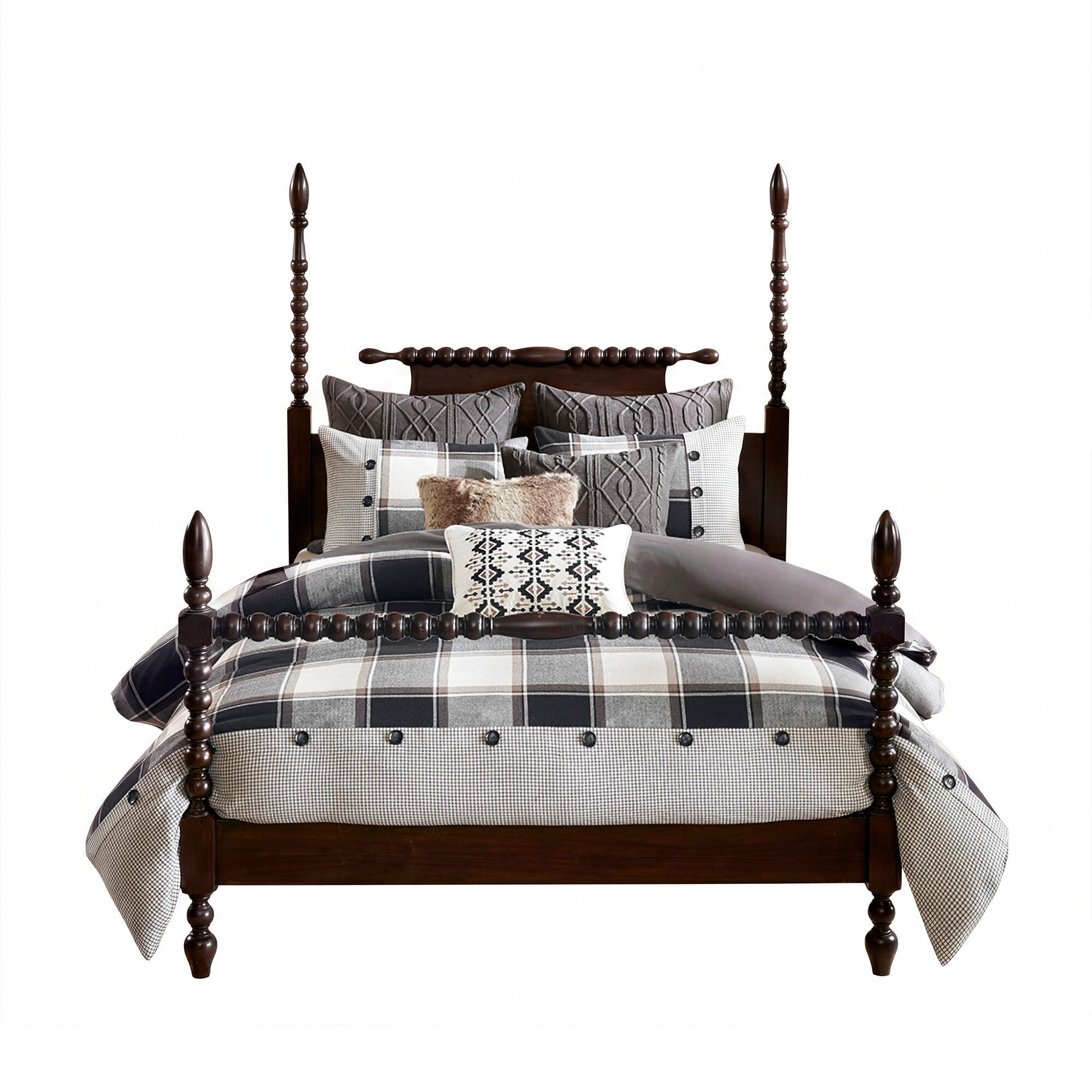 Urban Cabin 9-Piece King Comforter Set, Brown, large